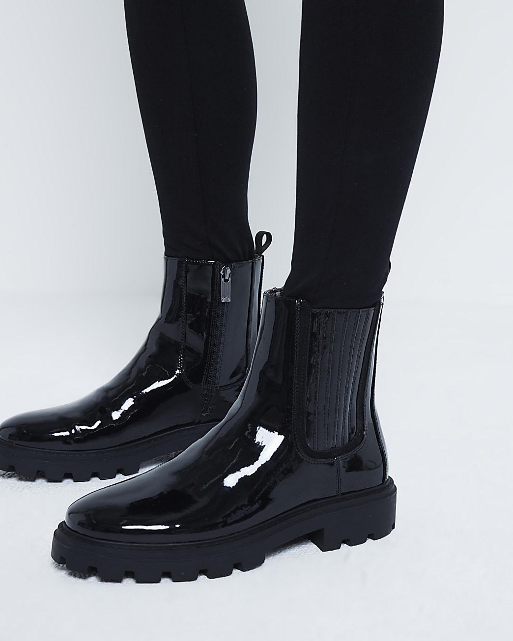 Black boots river island deals