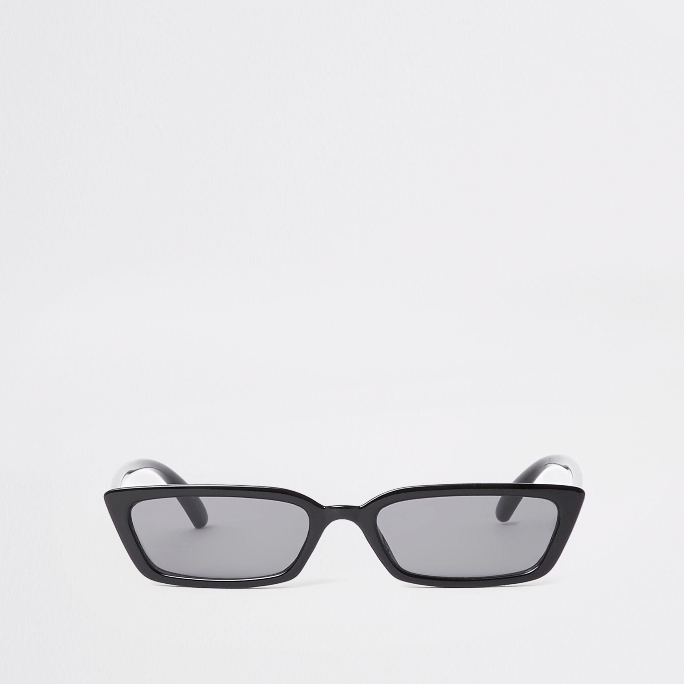 Lyst River Island Slim Frame Smoke Lens Sunglasses In Black Gallery