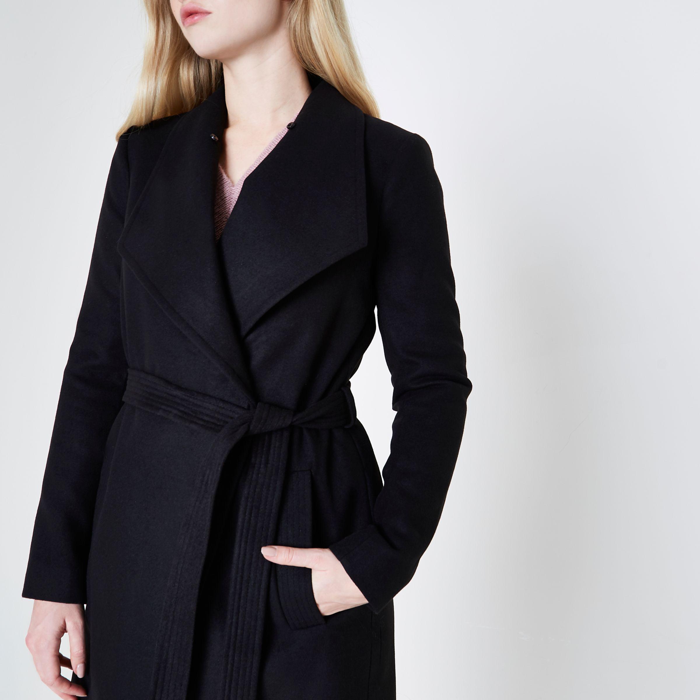 black belted robe coat
