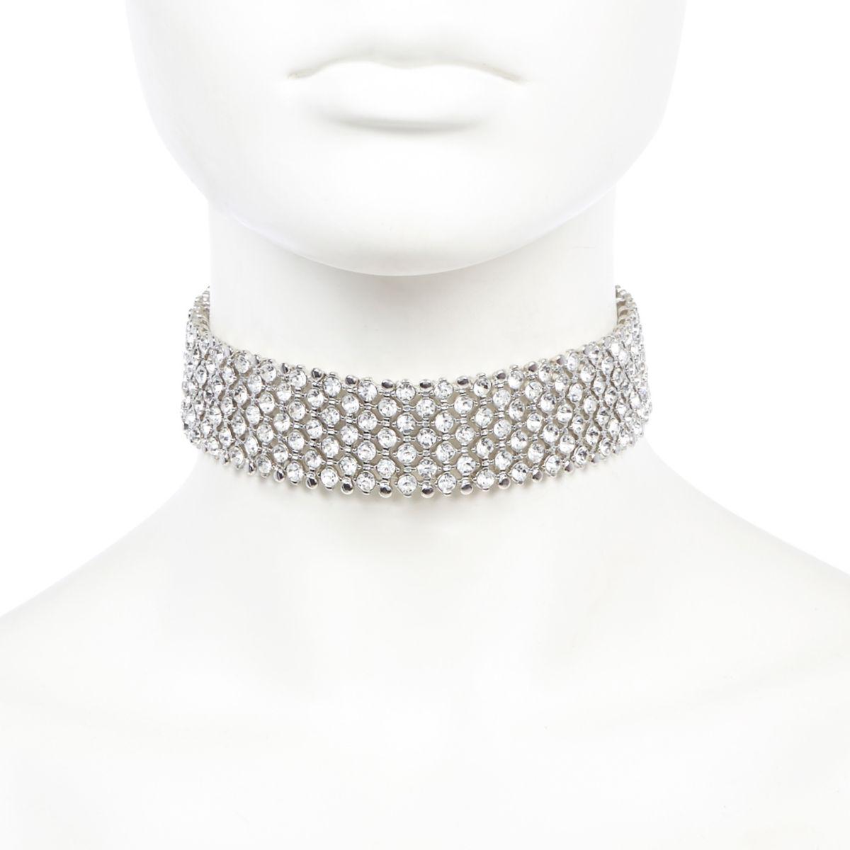 Jewellery Earrings River Island Diamante Choker Diamante Necklace