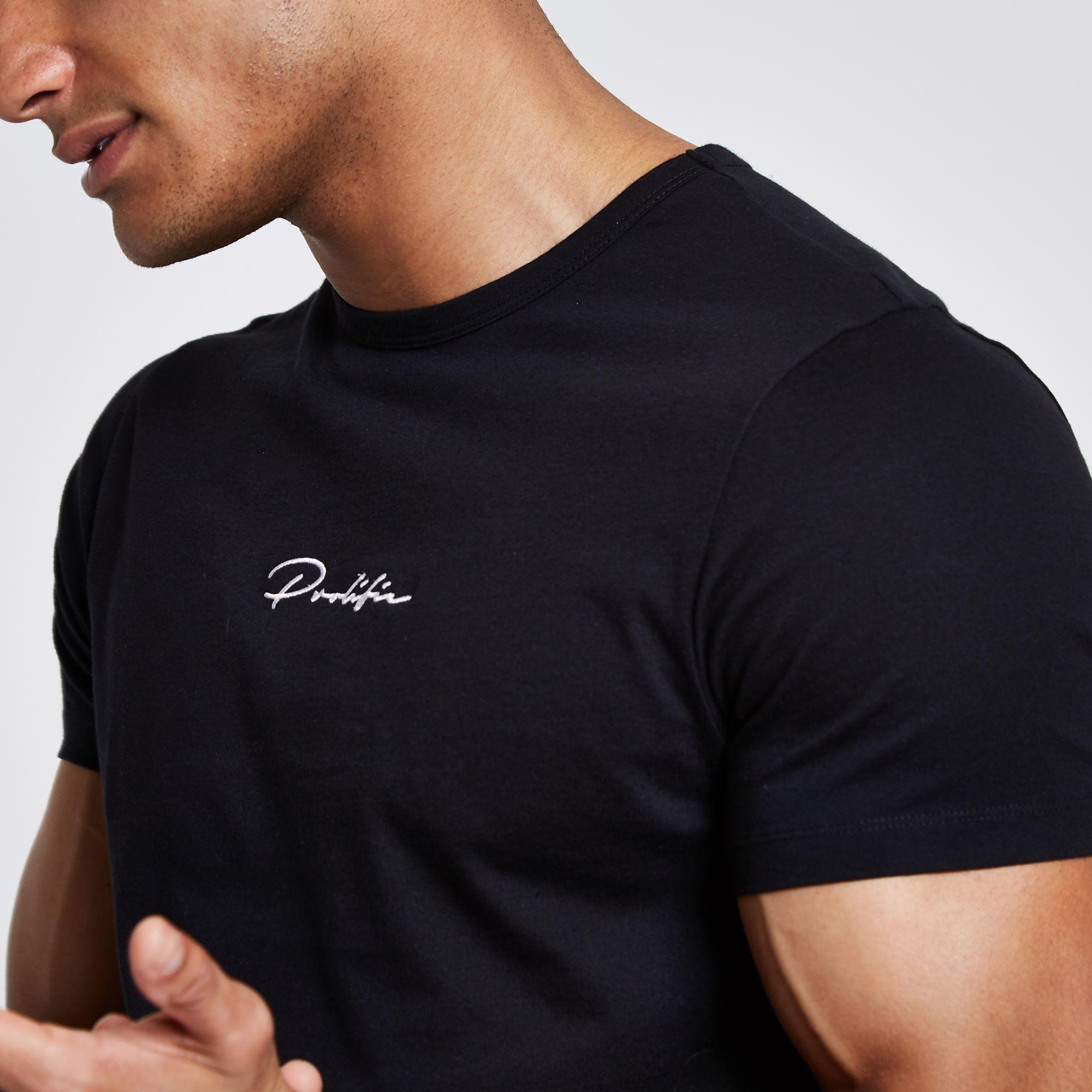 Black 'prolific' Muscle Fit T-shirt 