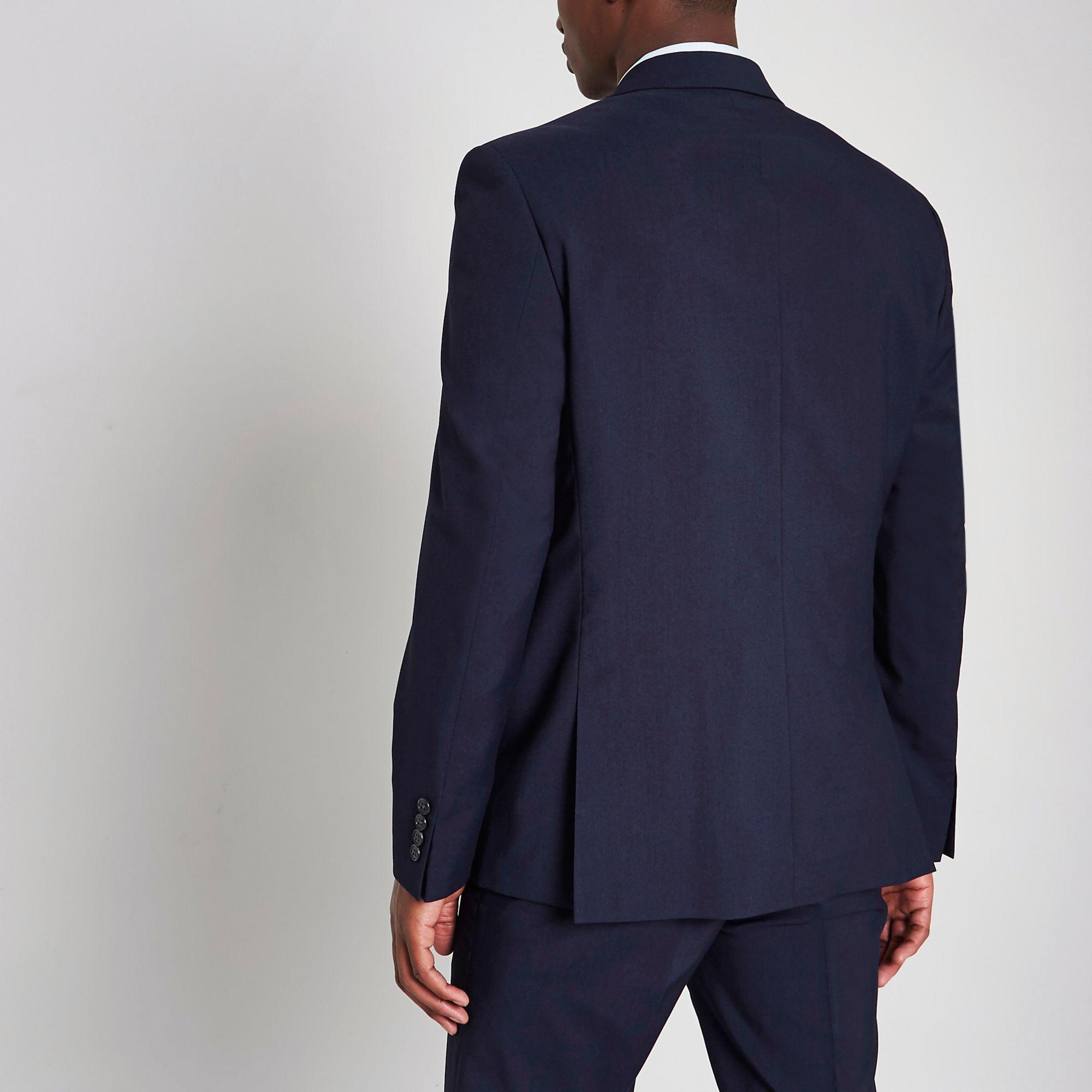 River Island Synthetic Skinny Tailored Fit Suit Jacket in ...