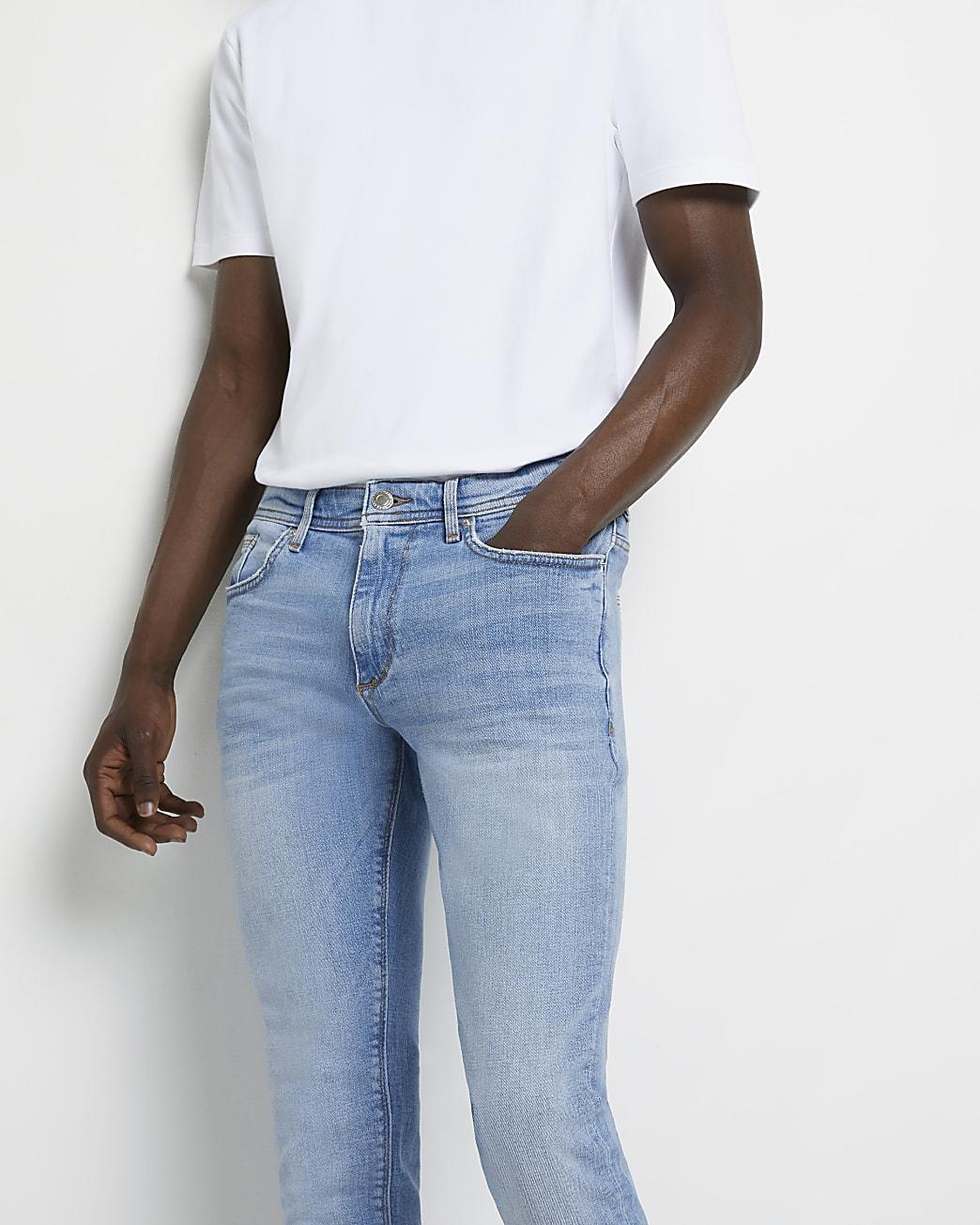 Blue Skinny Fit Jeans for Men 