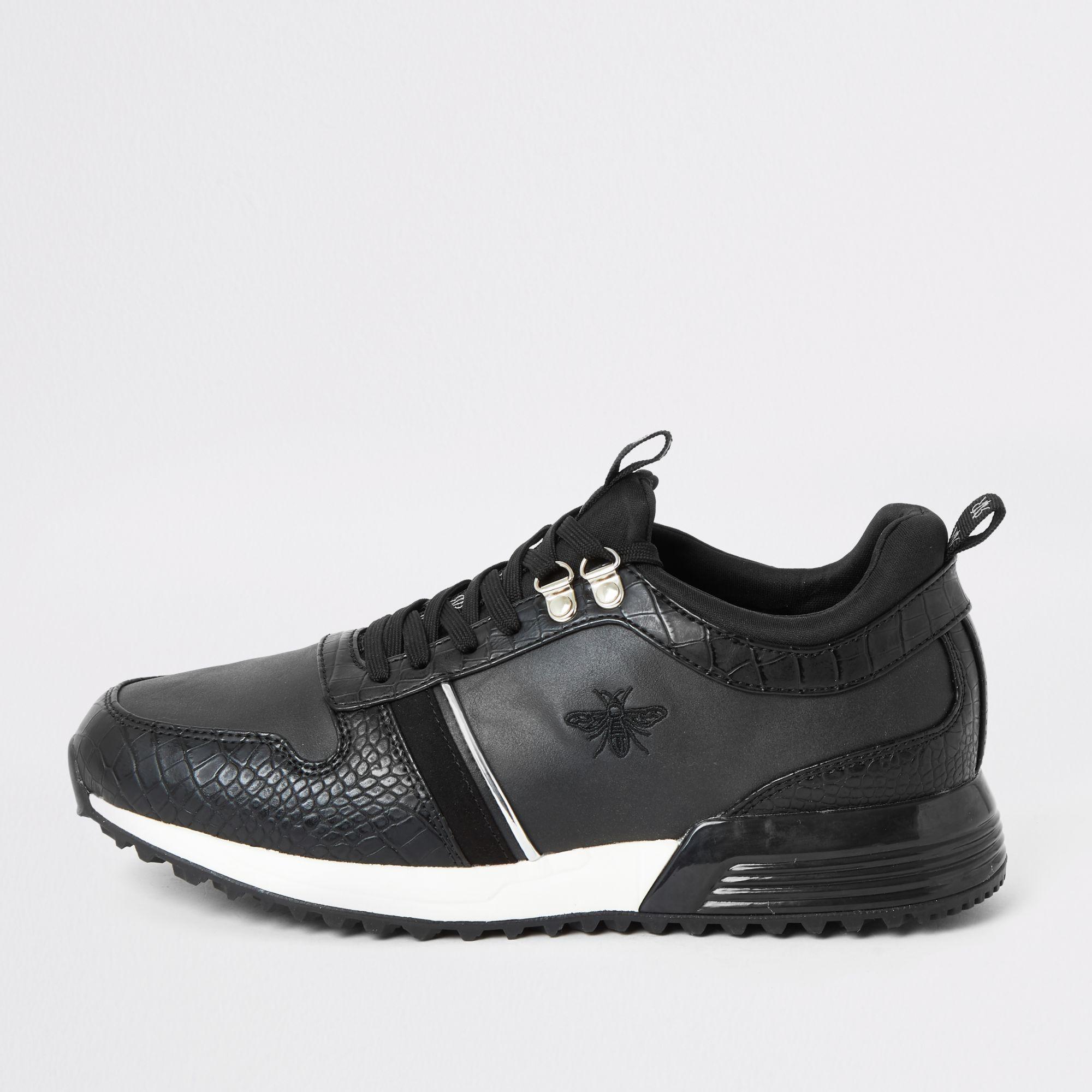 river island black trainers