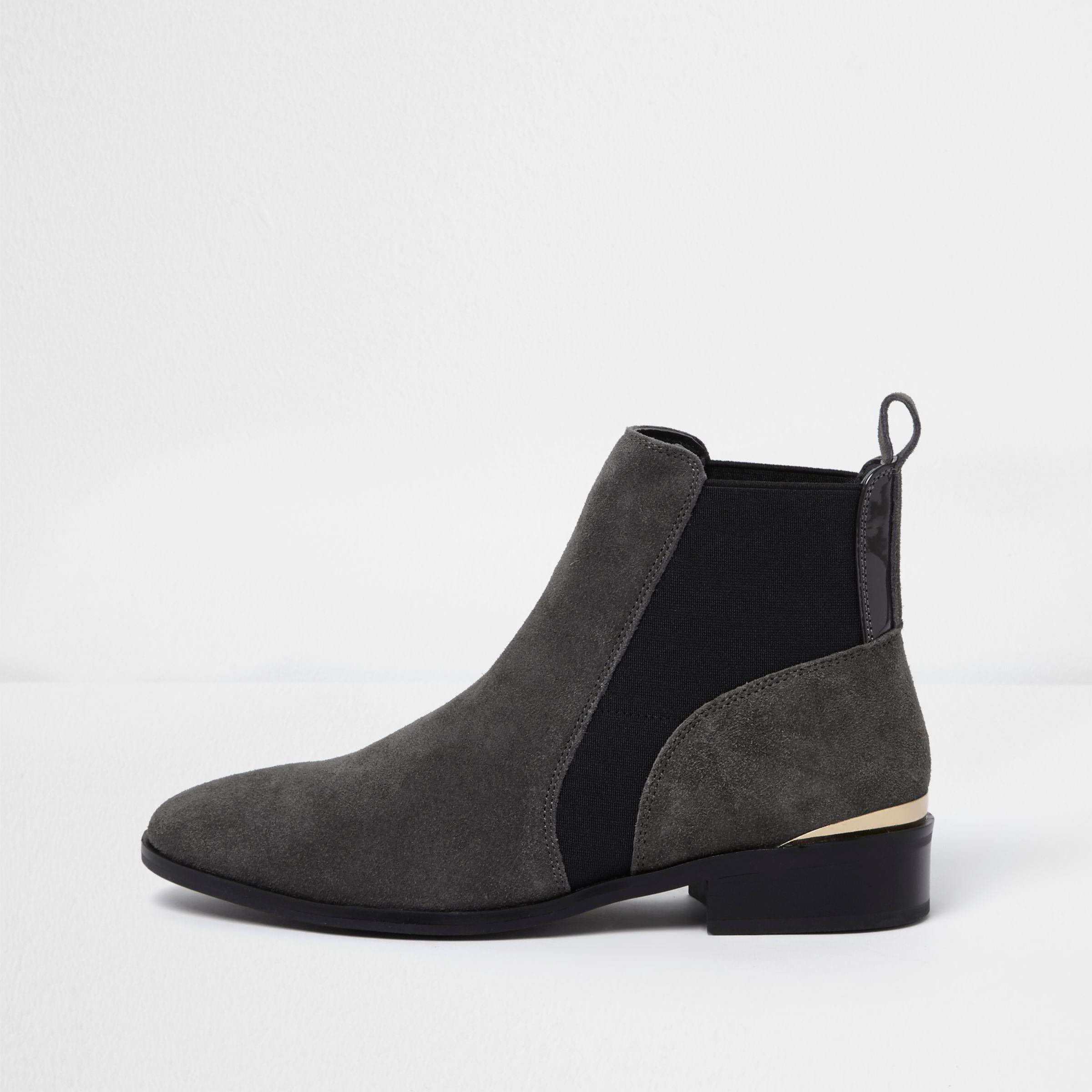 chelsea boots with gold trim