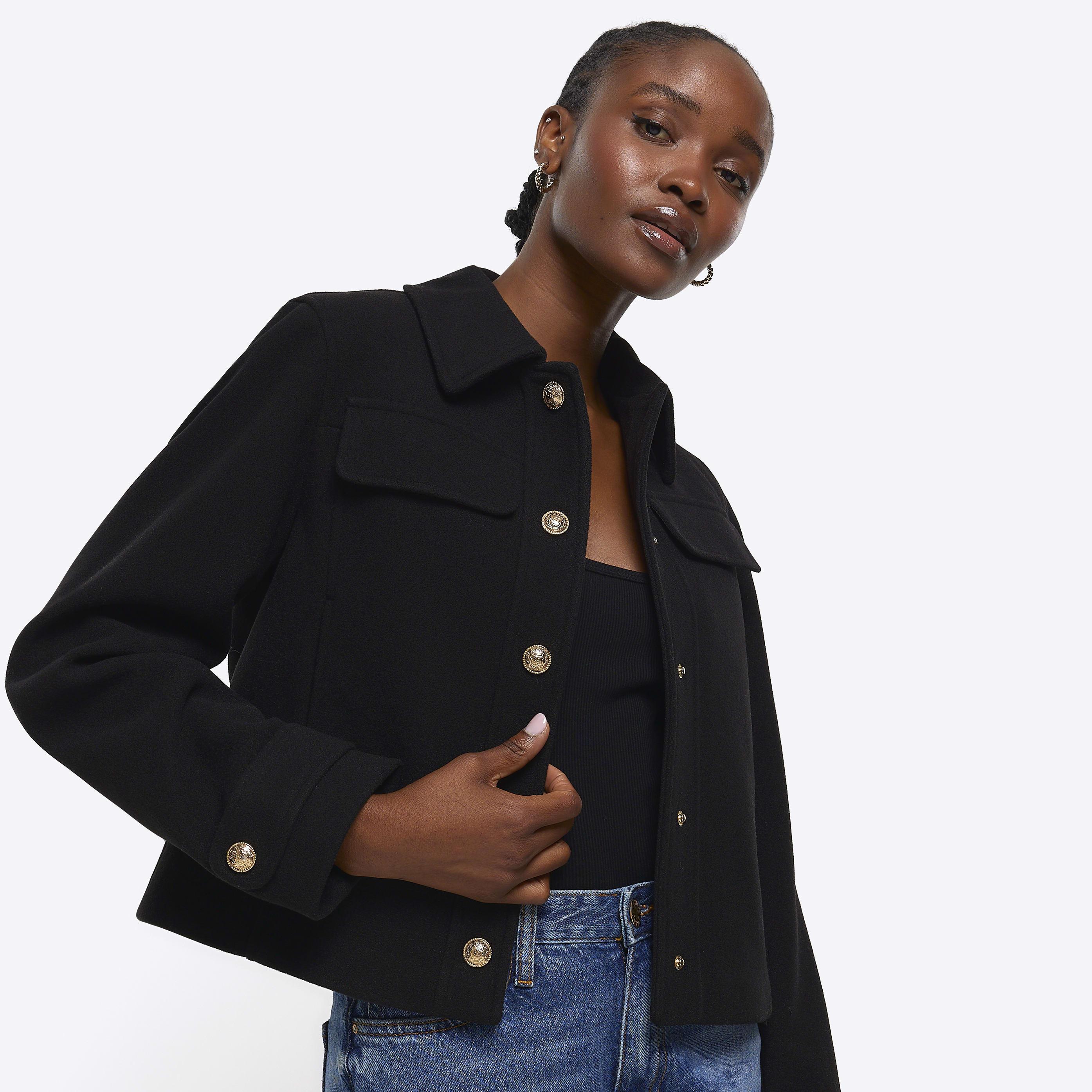 Button up black jacket Clearance