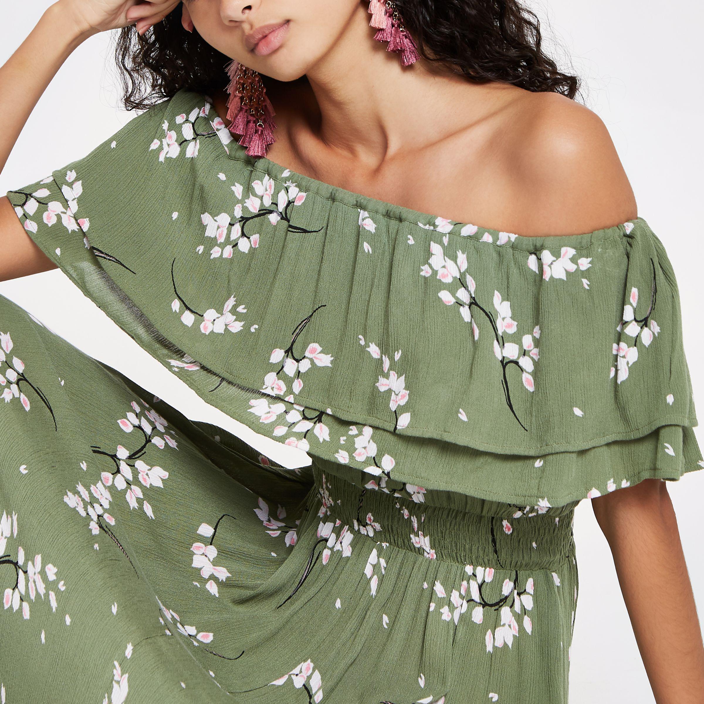 River Island Synthetic Floral Frill 