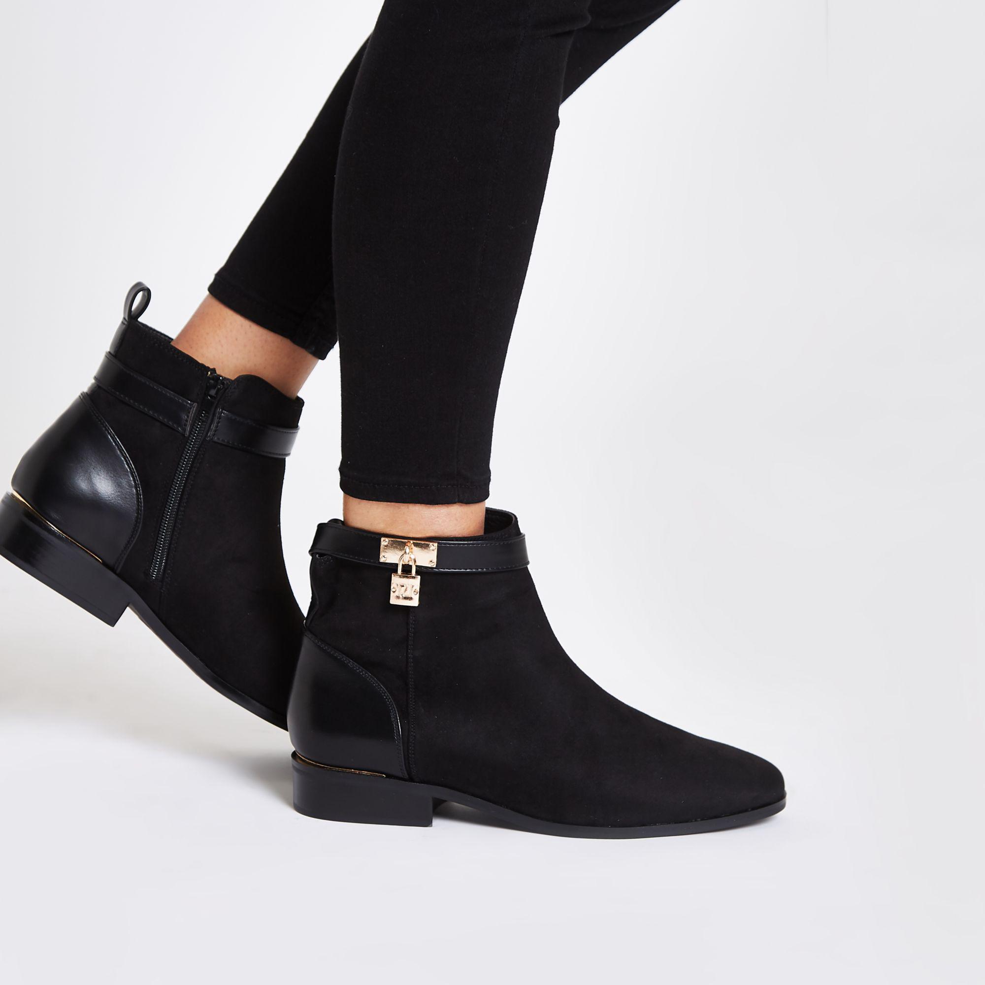 River Island Wide Fit Padlock Ankle 