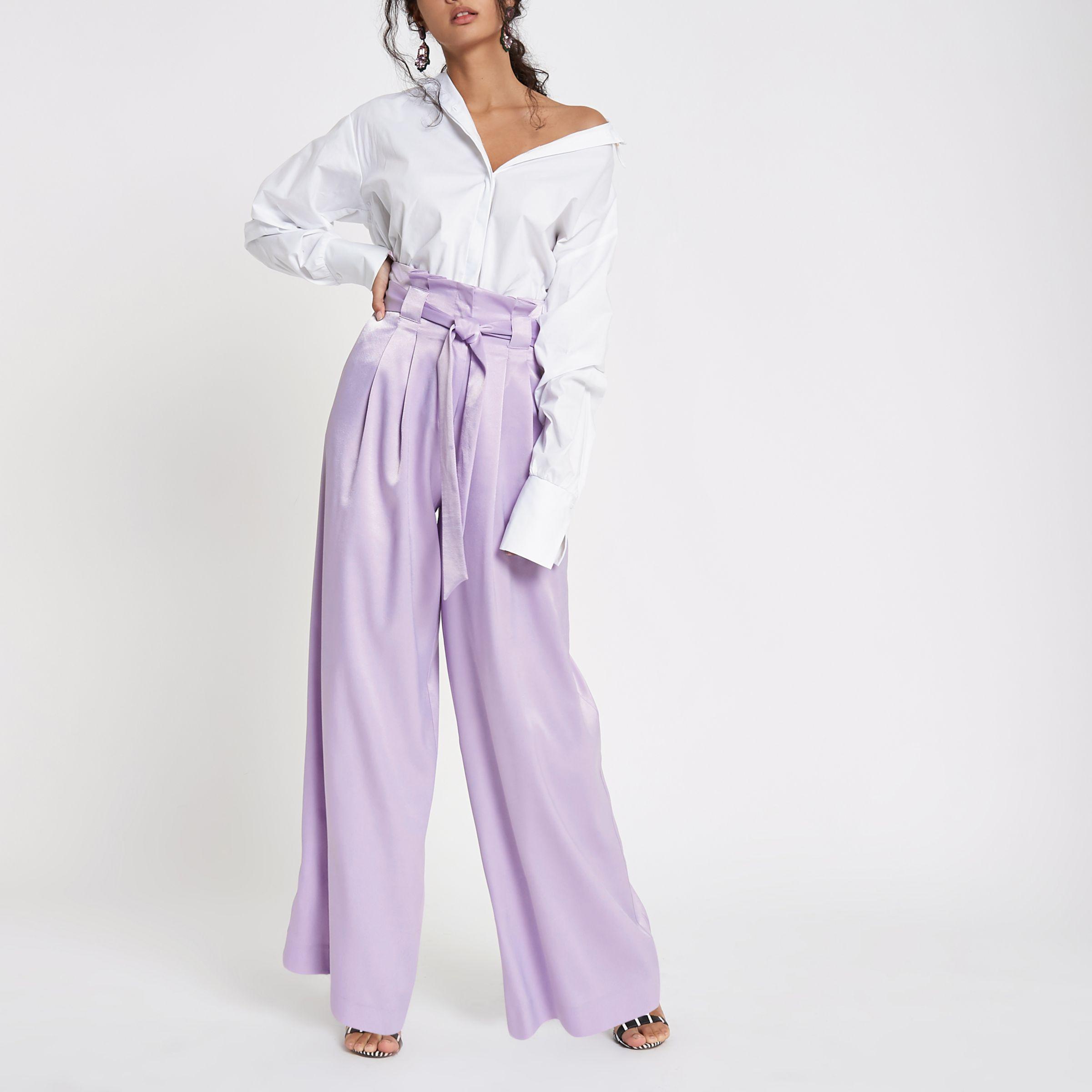 River Island Synthetic Purple Satin 