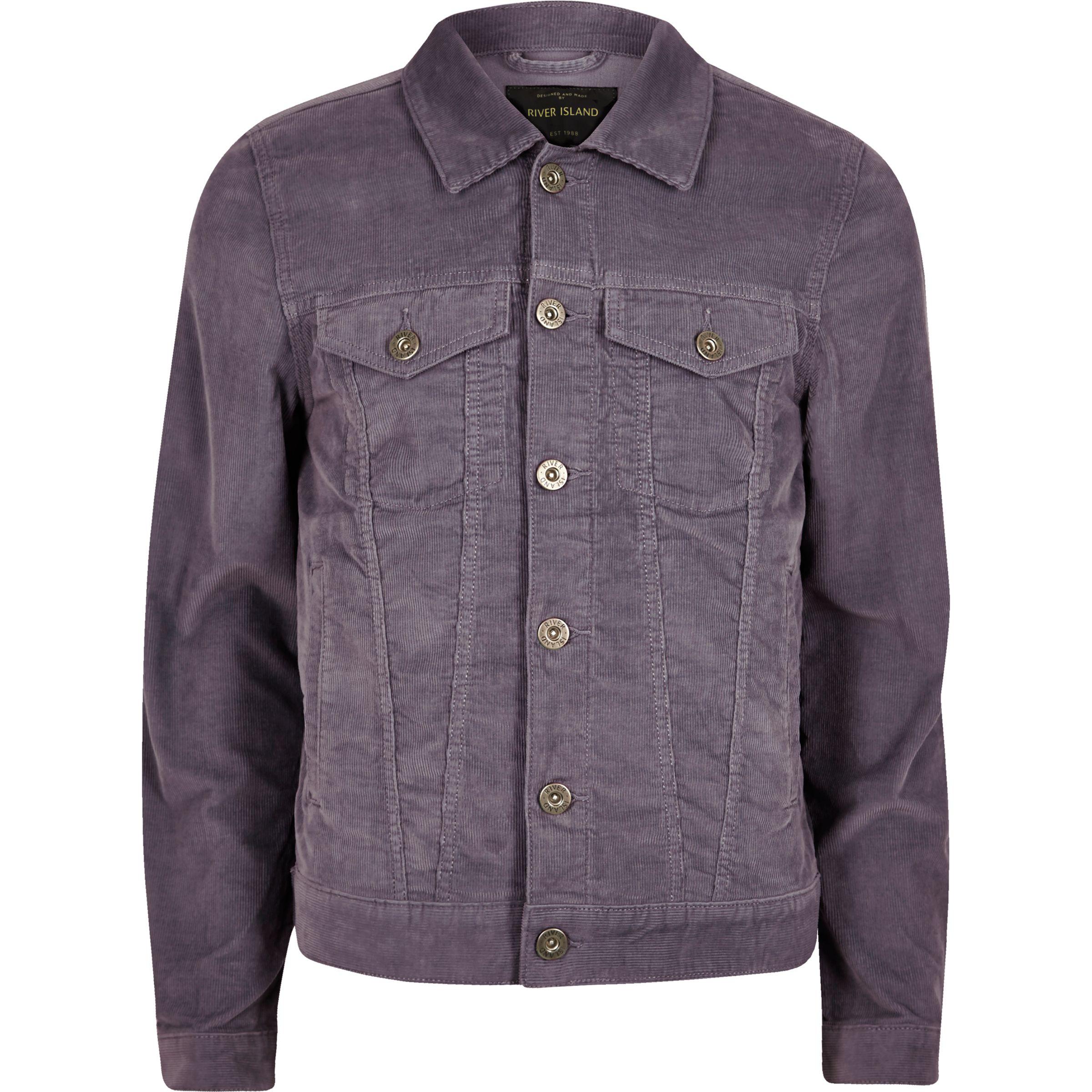 River Island Cord Jacket in Purple for Men | Lyst Canada