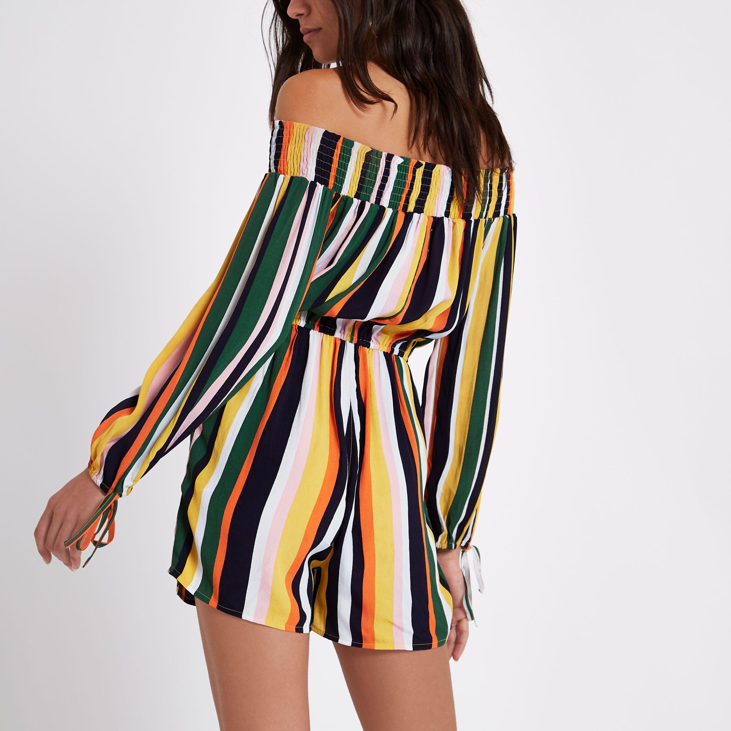 river island bardot playsuit