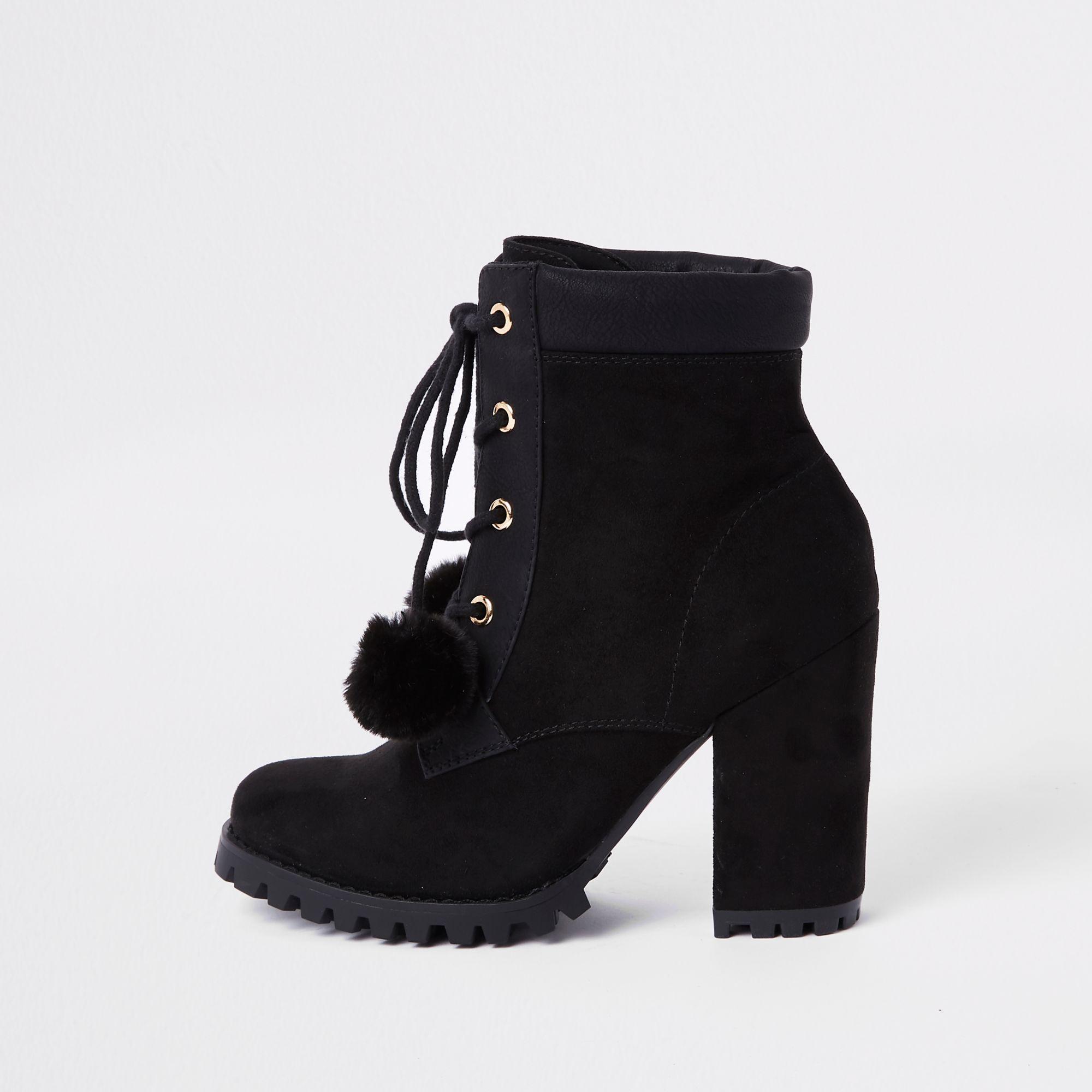 river island pom pom boots