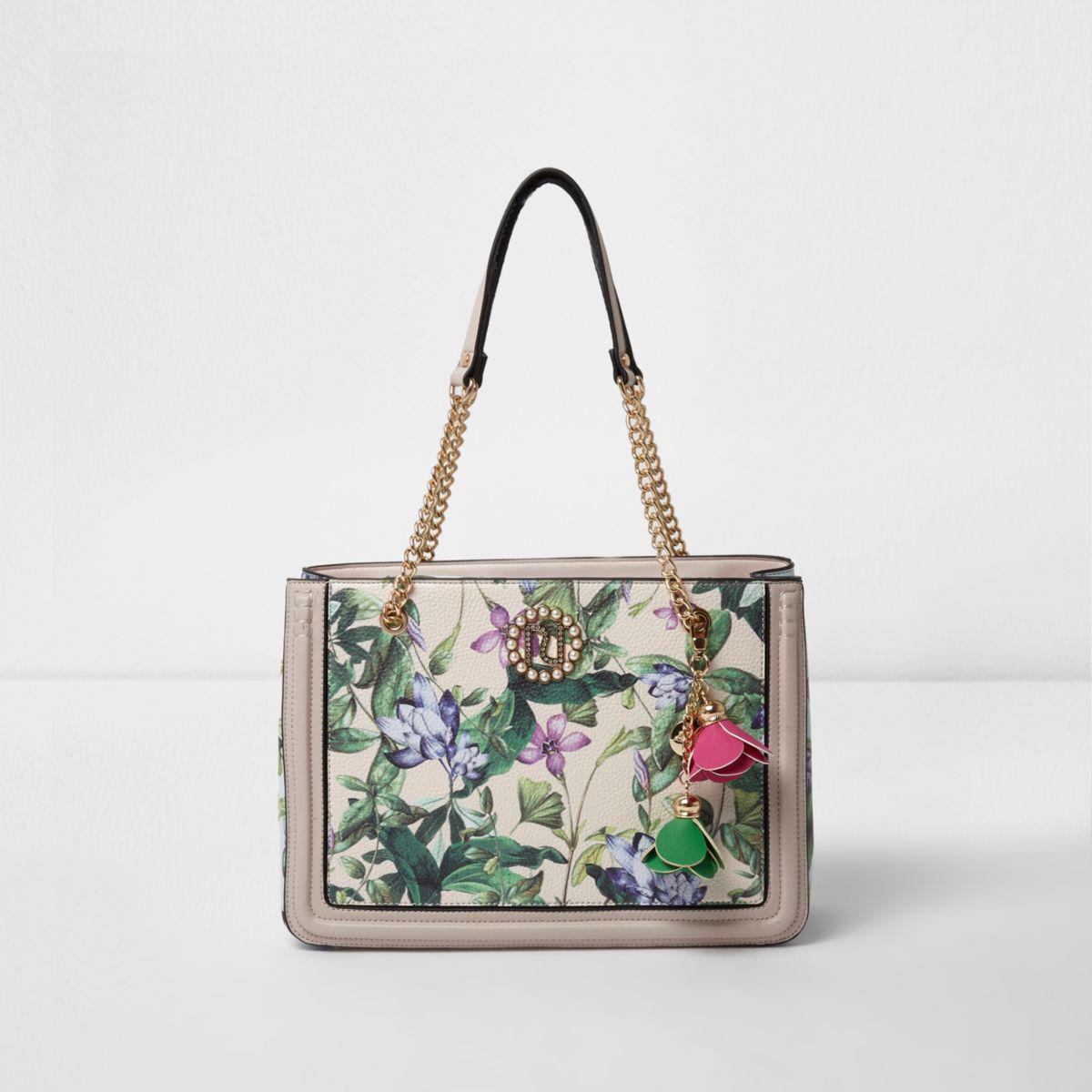 River island online flower bag