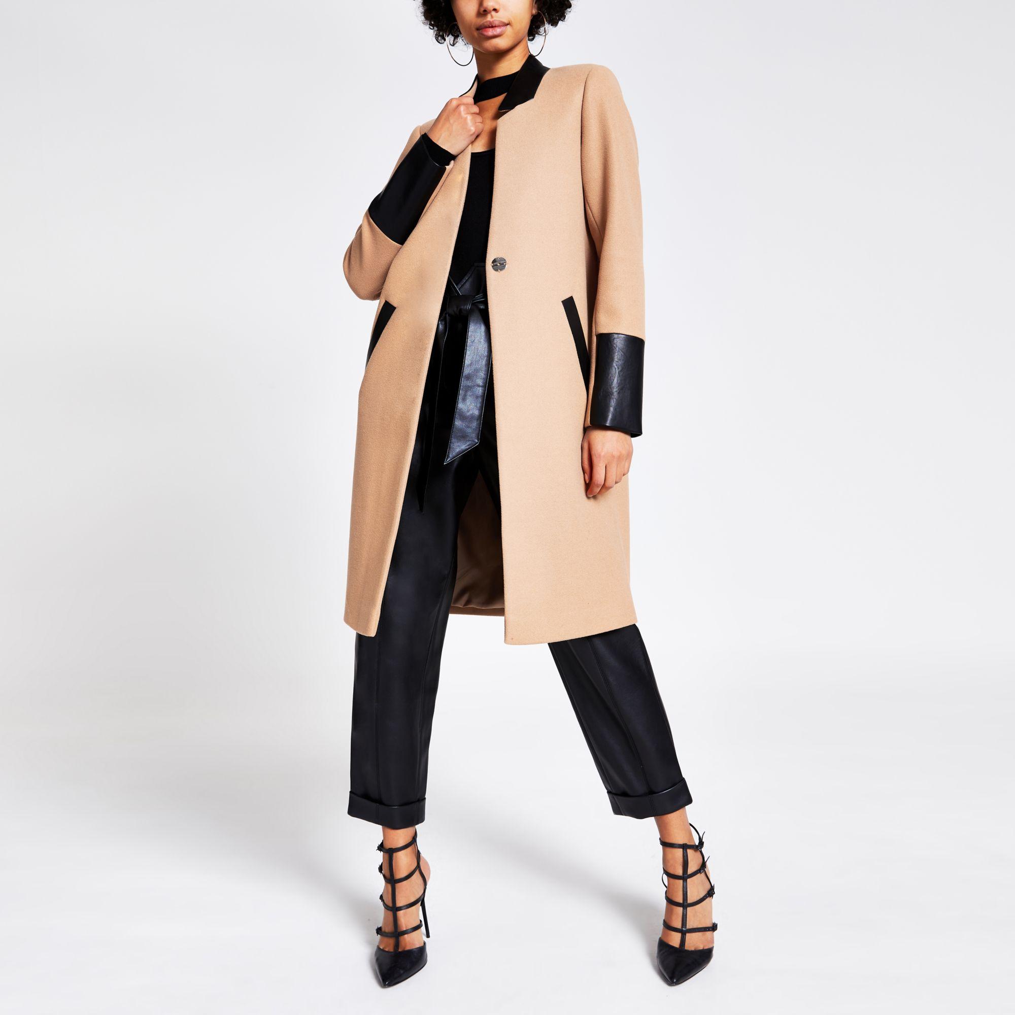 longline beige coat