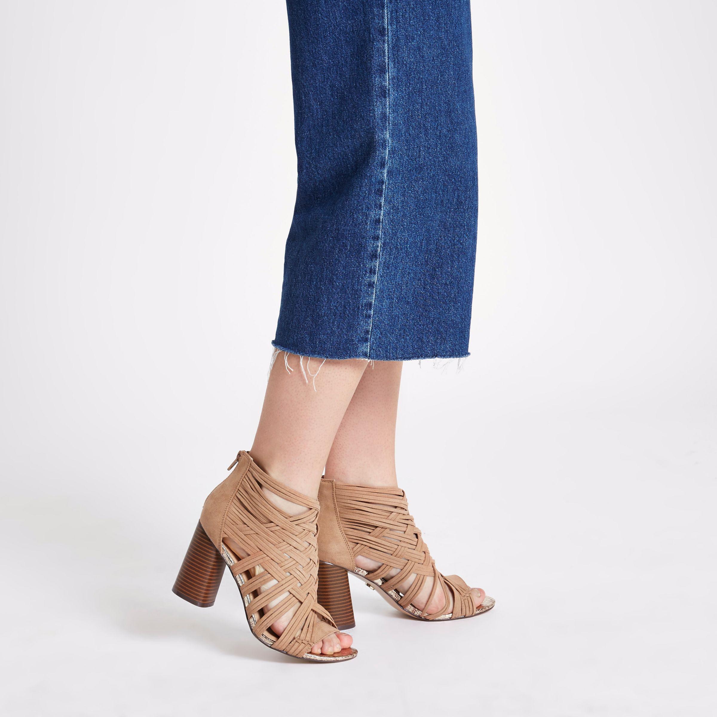 light brown block heels