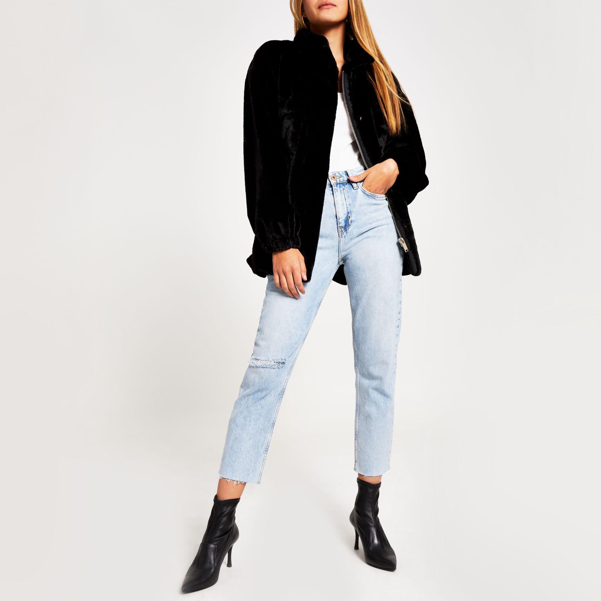 utility jacket with fur