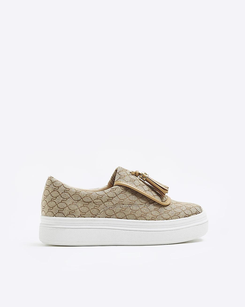 Slip on deals shoes river island