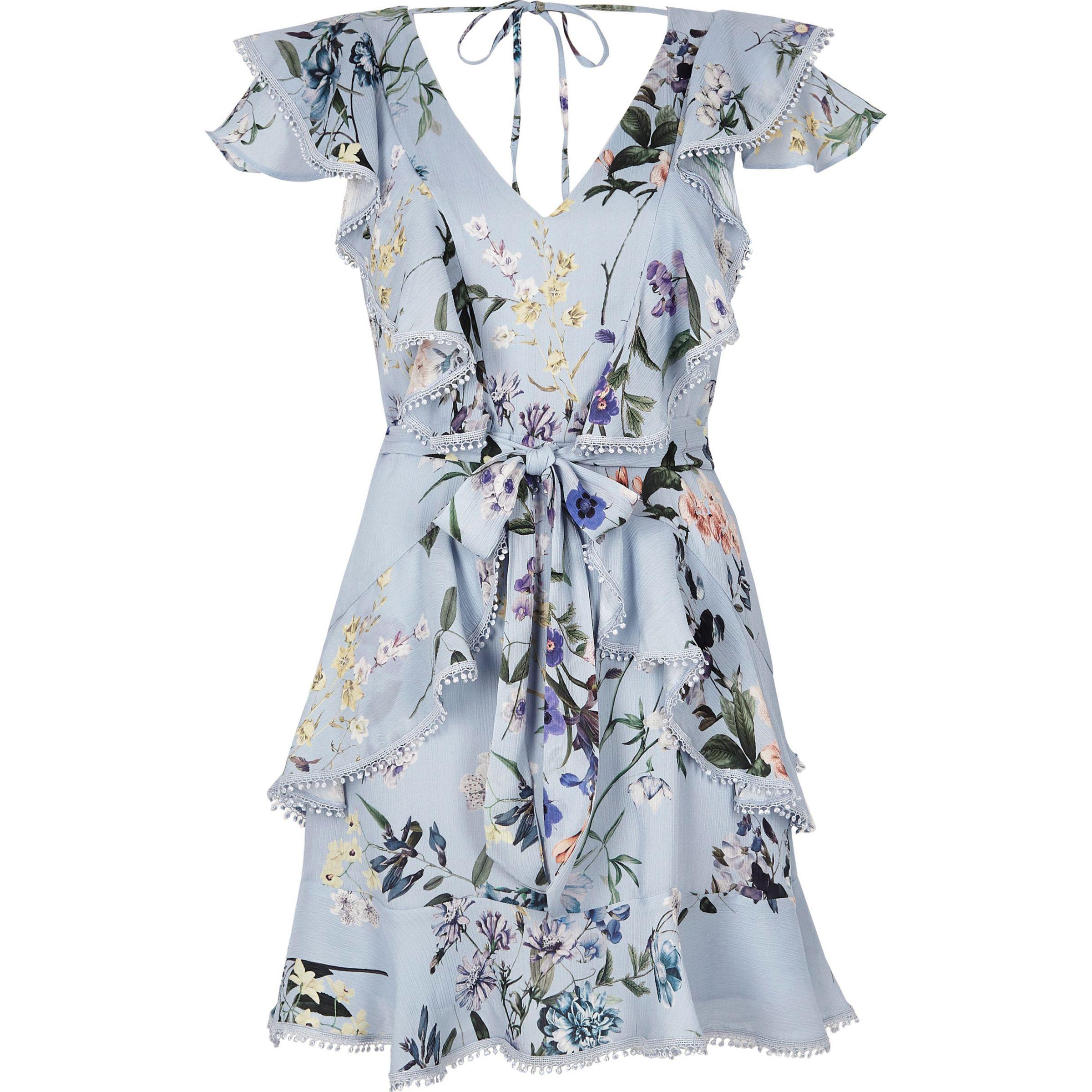 light blue tea dress