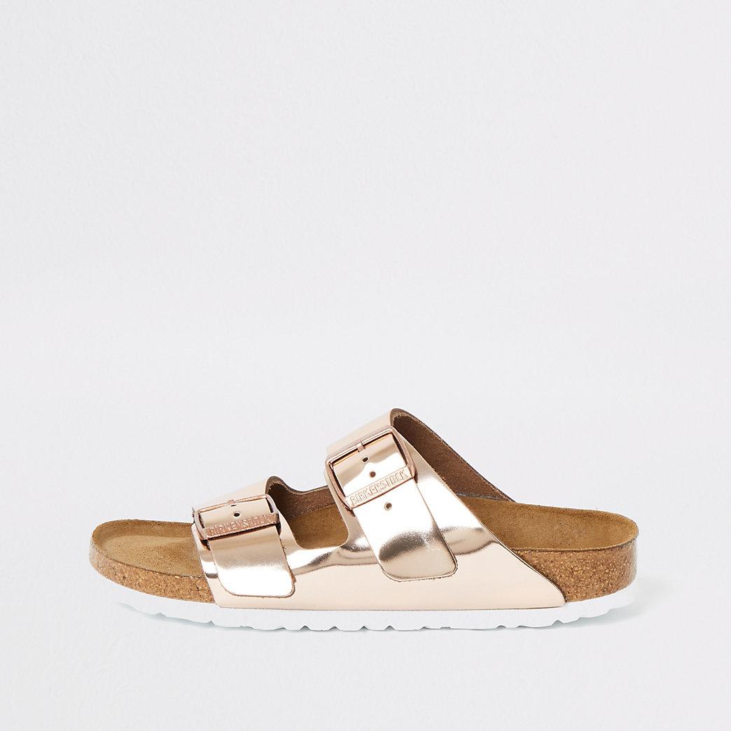birkenstock rose gold metallic