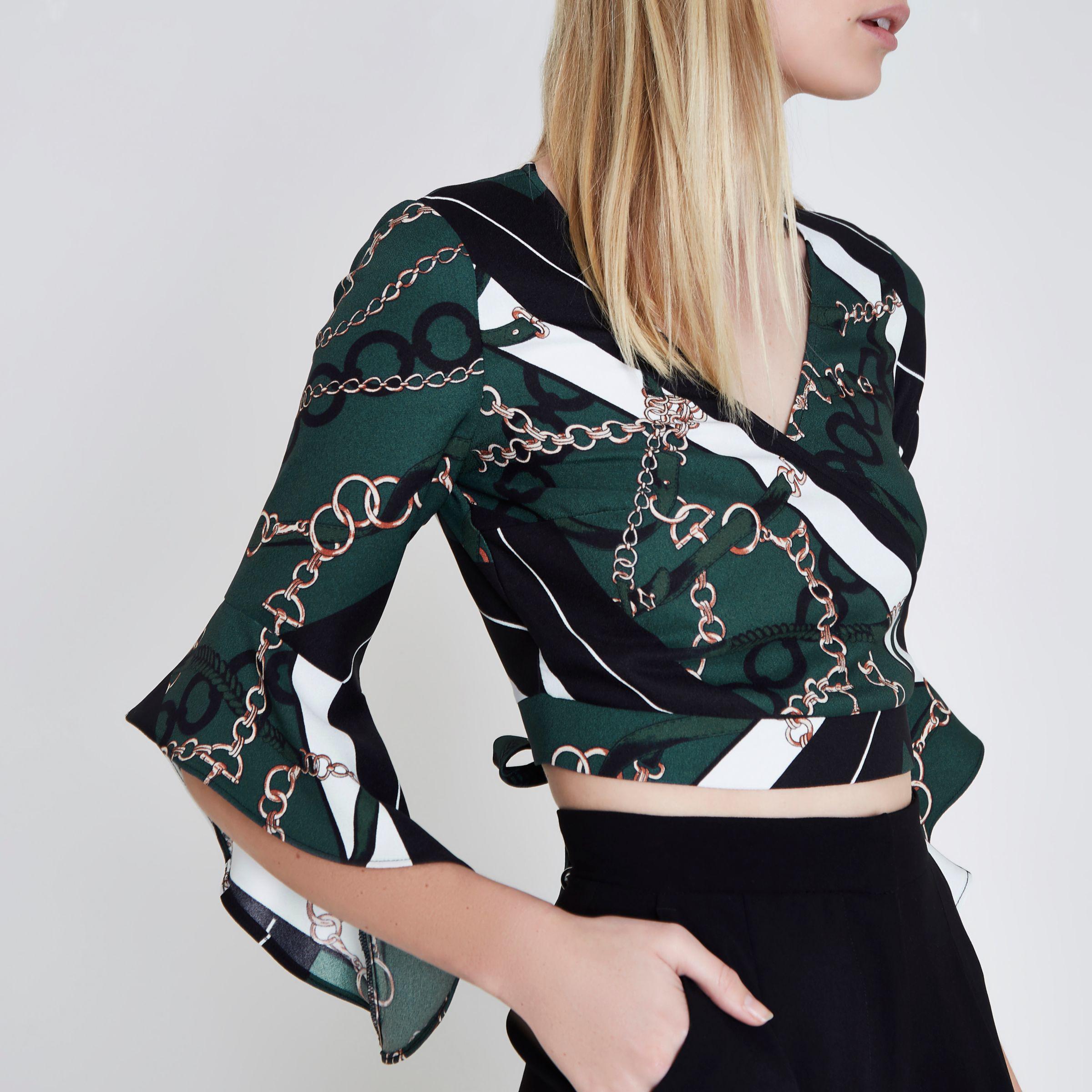 river island print blouse