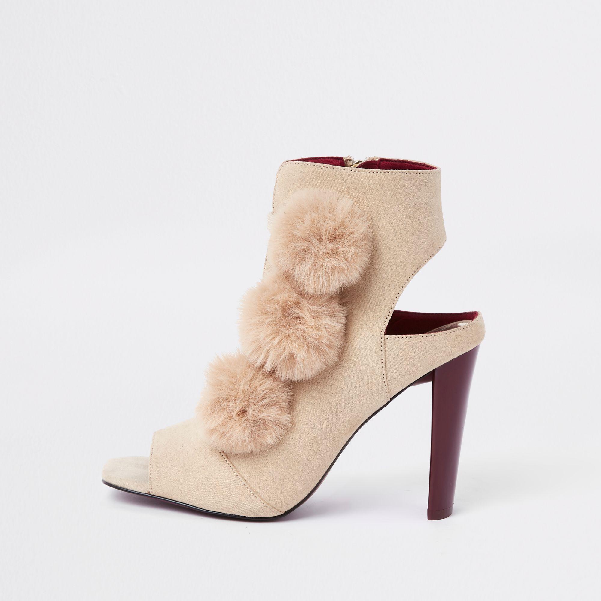 river island pom pom boots