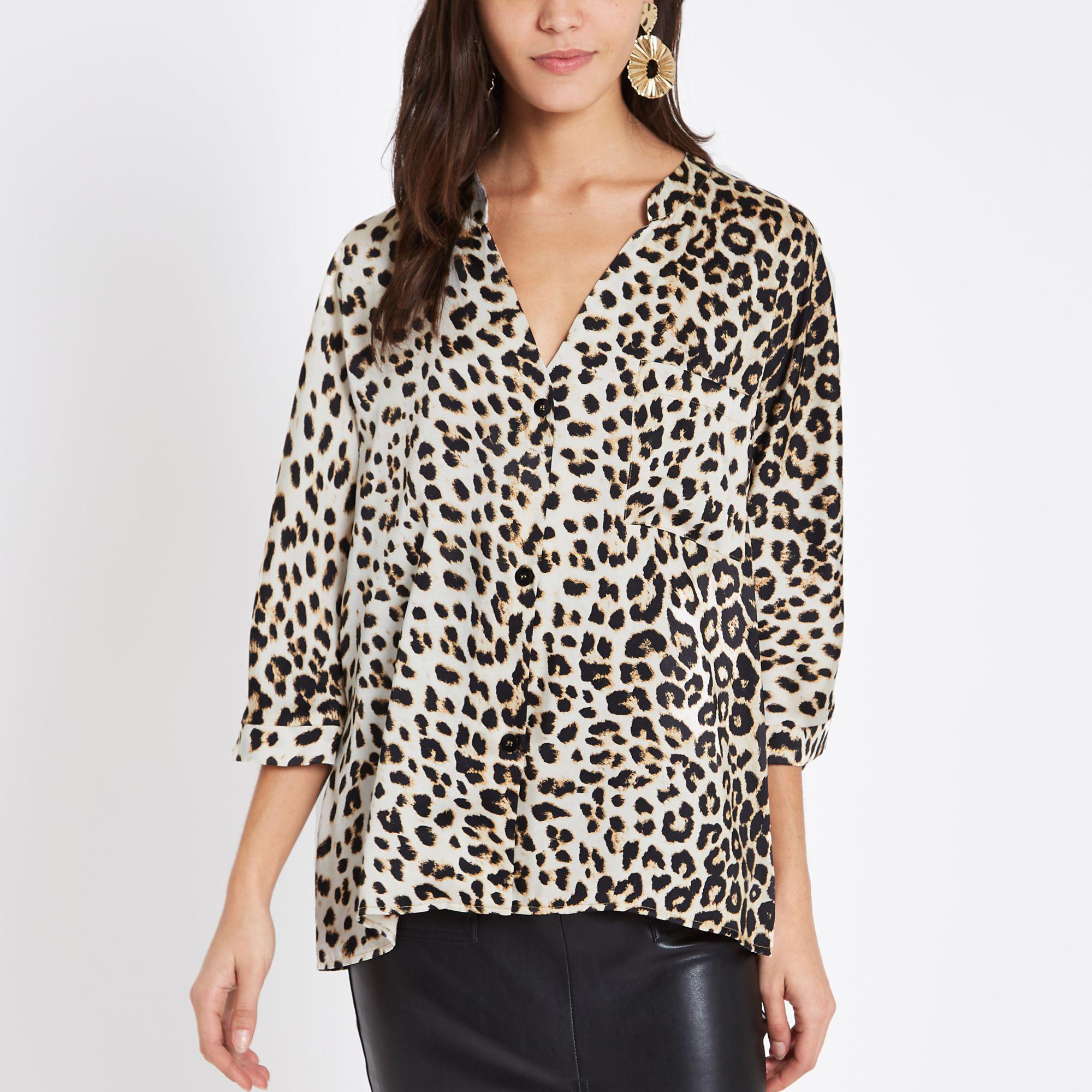 River island leopard print shirt Clearance