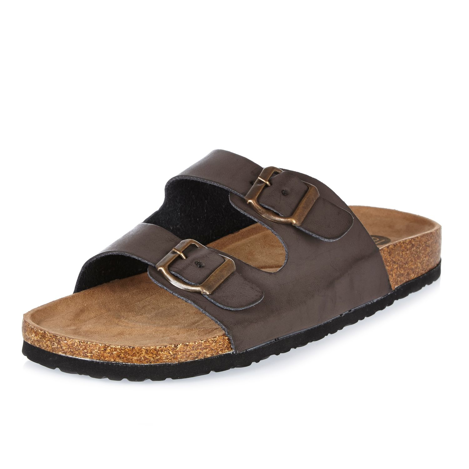 river island brown back strap sandals