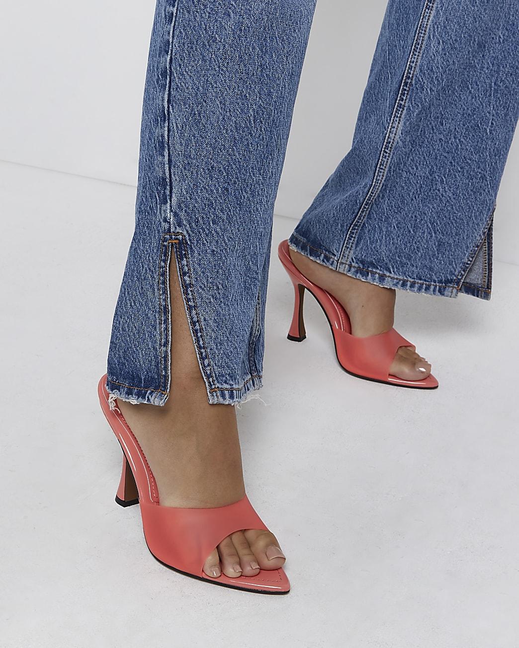River Island Orange Perspex Heeled 