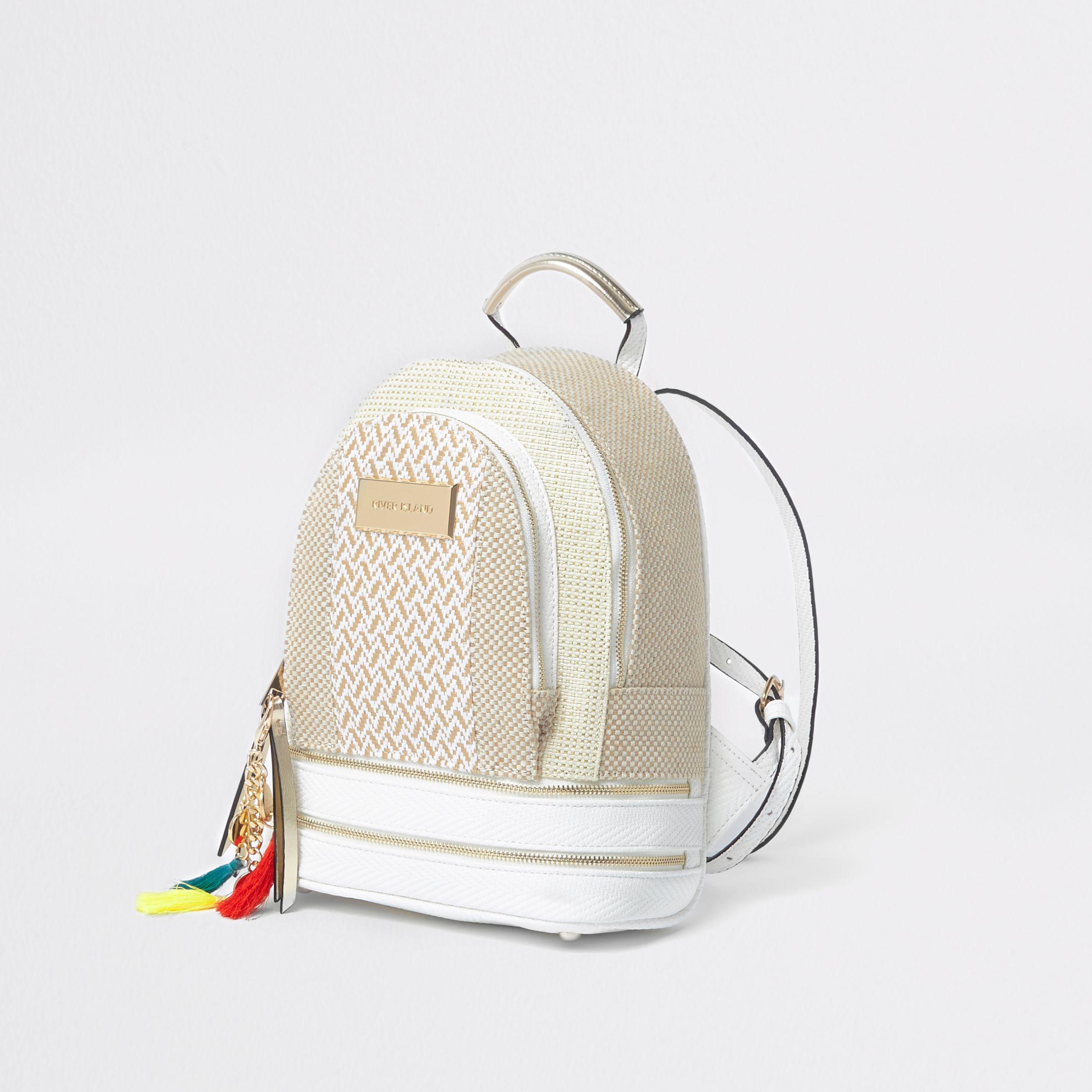 woven mini backpack