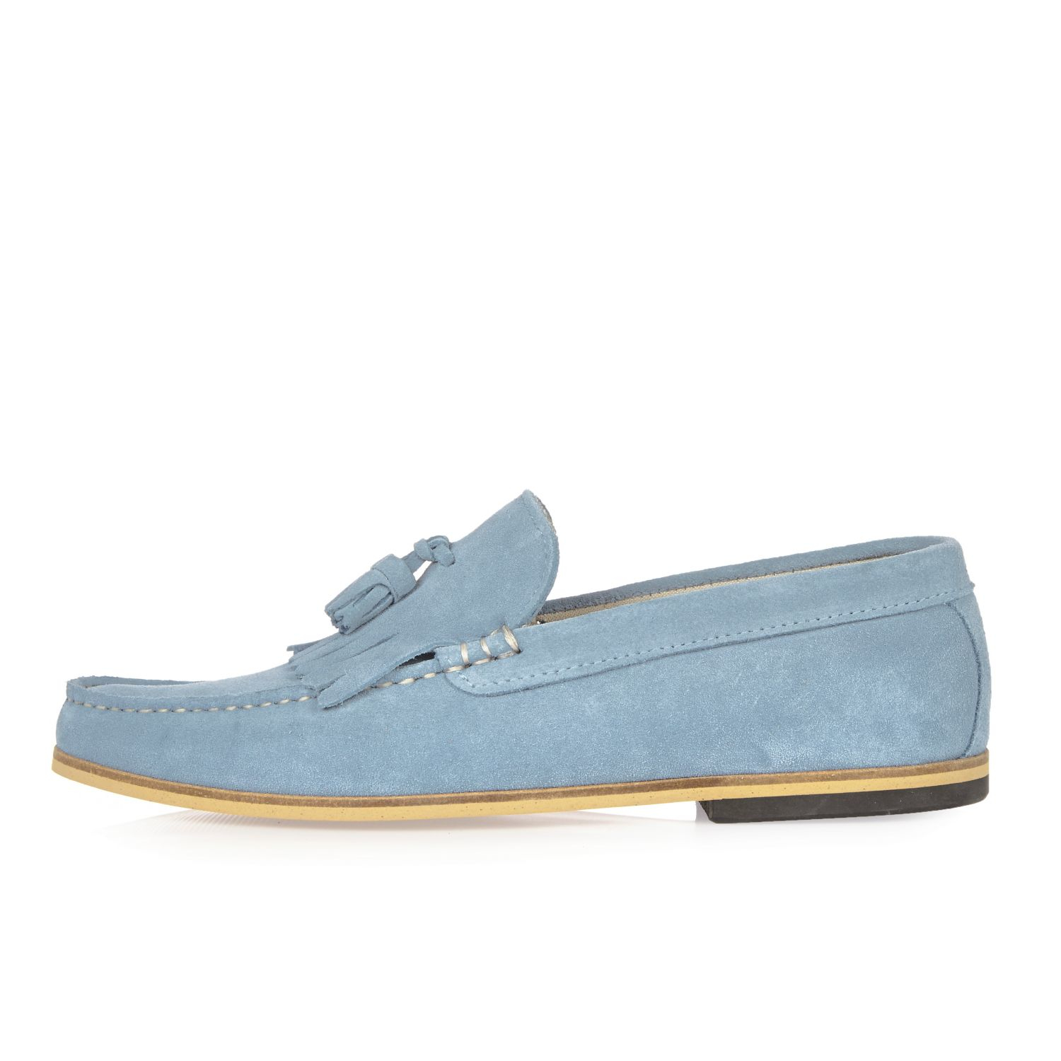 light blue loafers