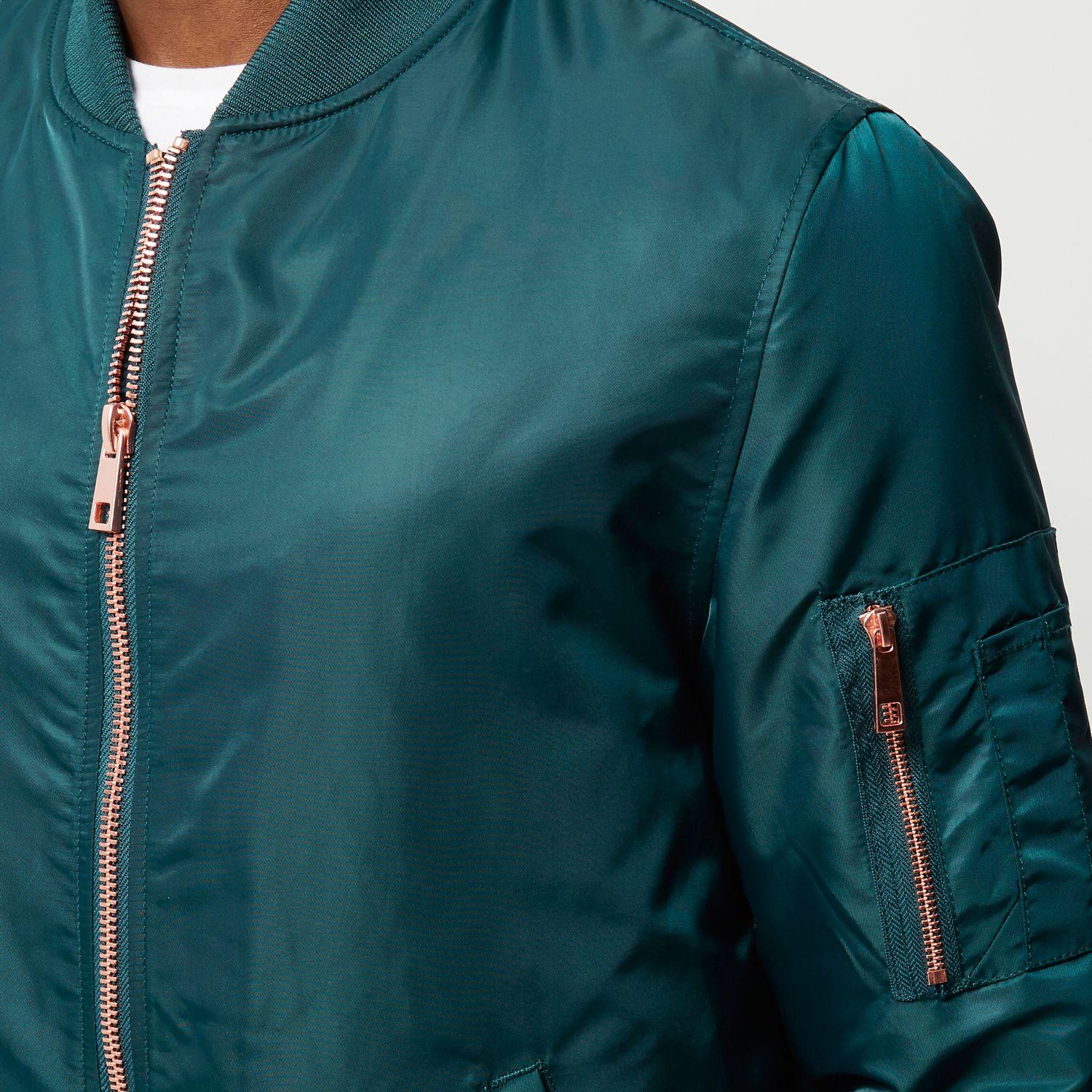 Dark Turquoise Bomber Jacket