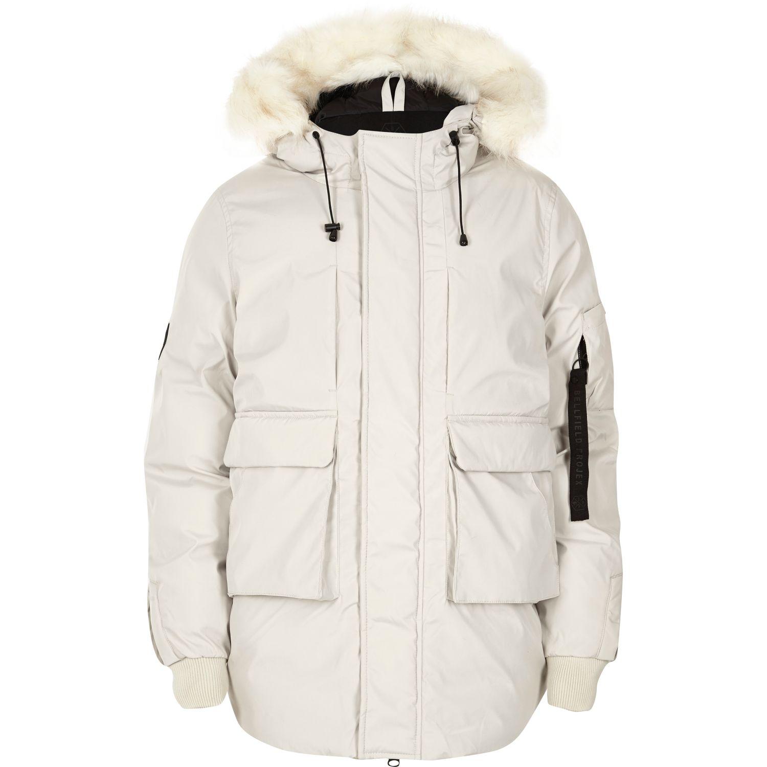 mens white parka with fur hood