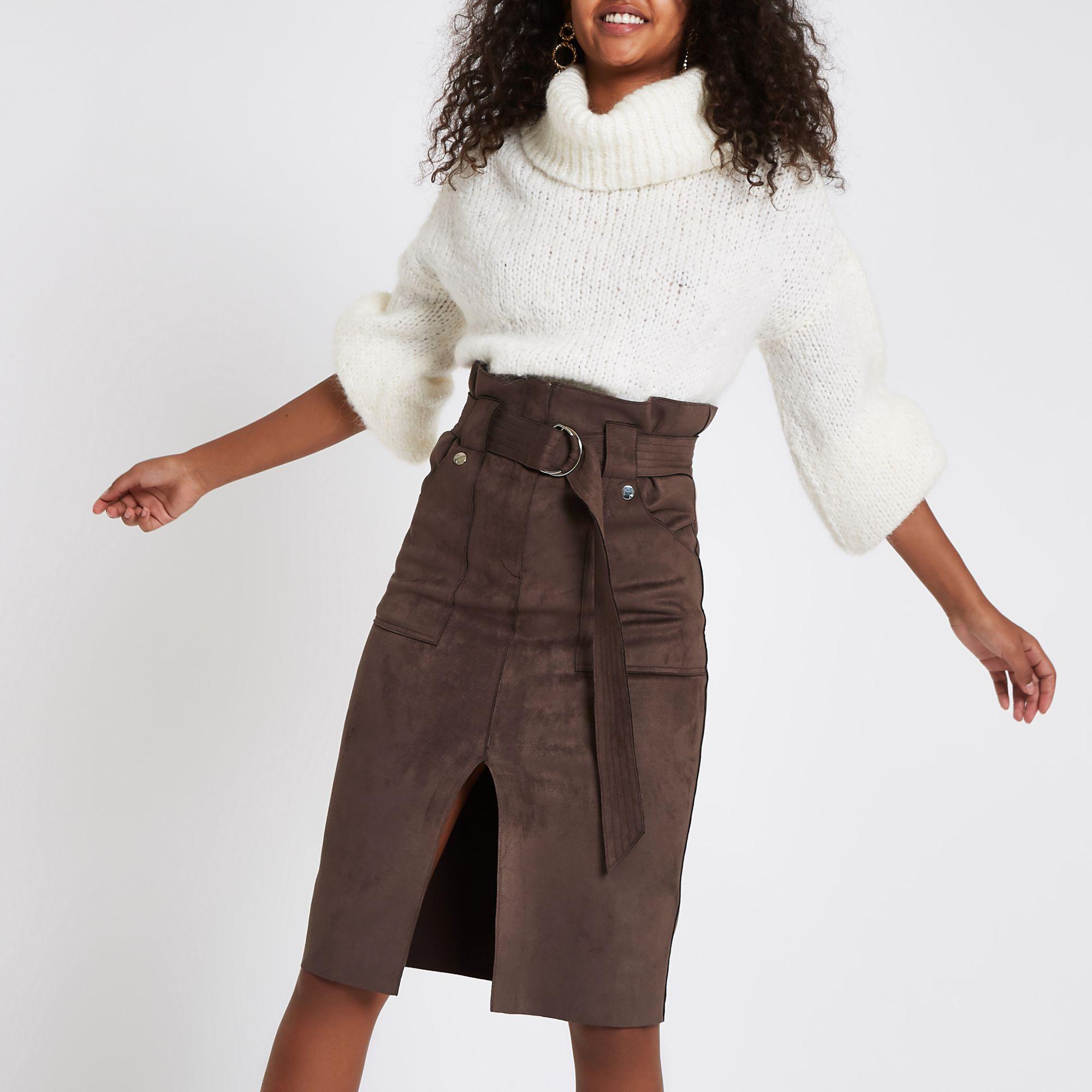 paperbag skirt midi