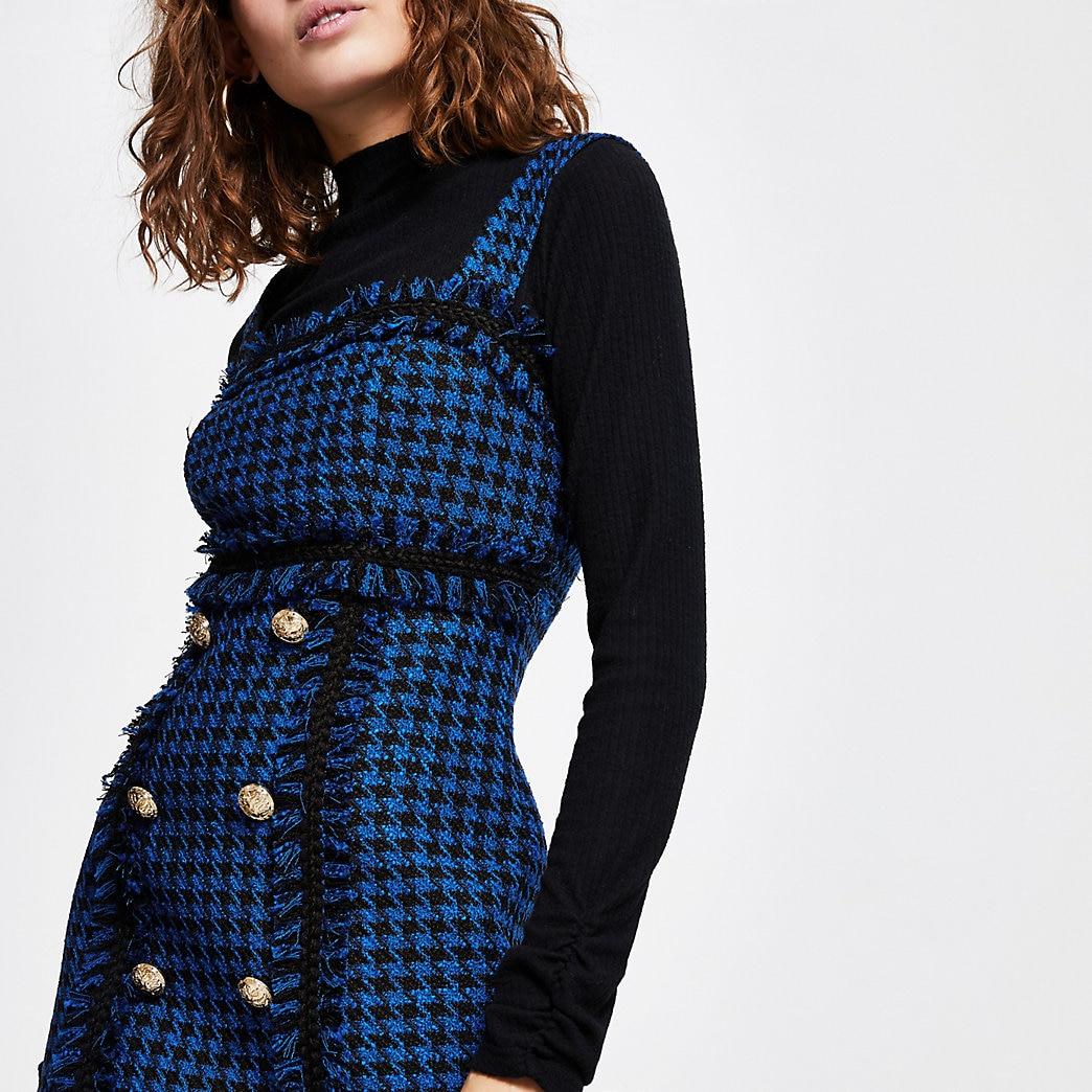 dogtooth mini dress