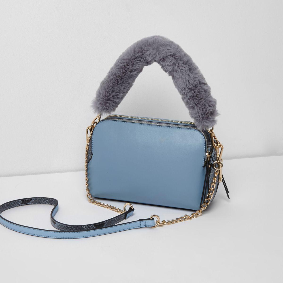 fur handle bag