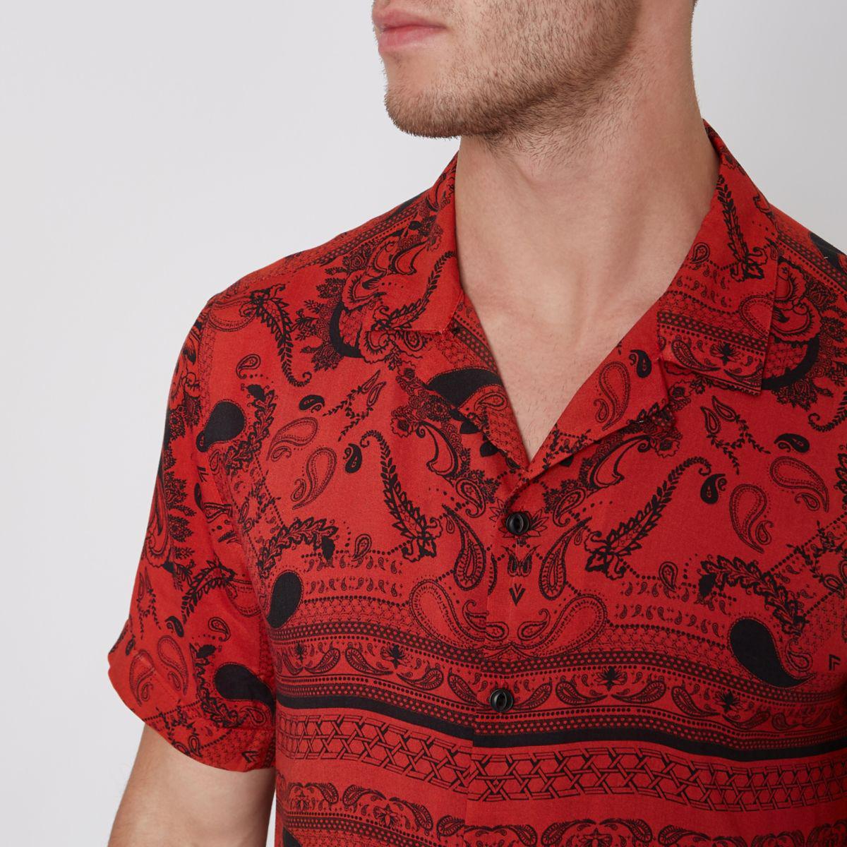 bandana print shirt and short set