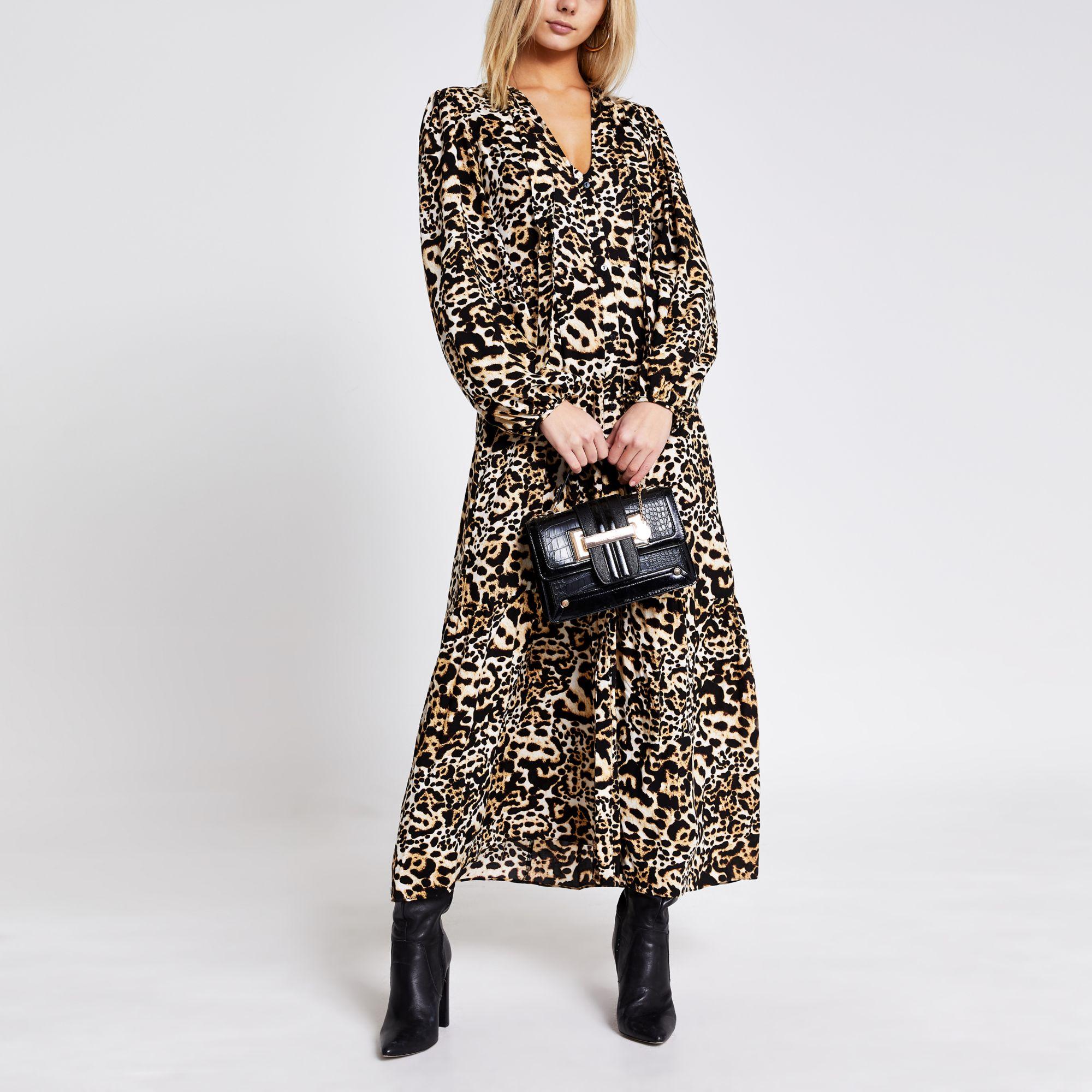 Tie Neck Midi Dress 