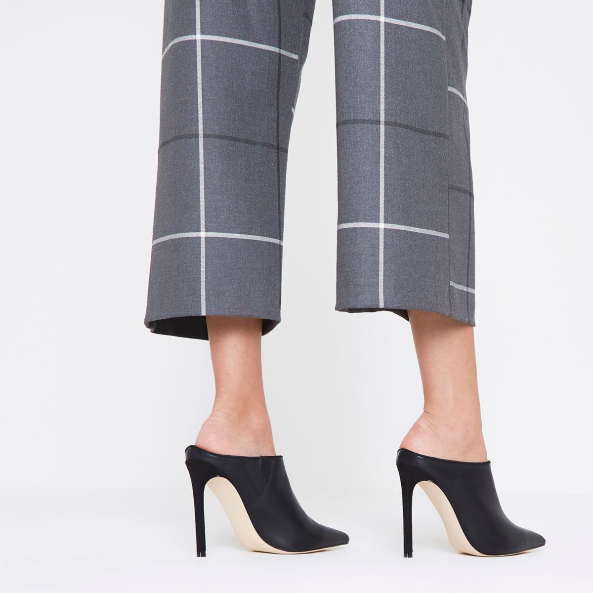 river island black mules