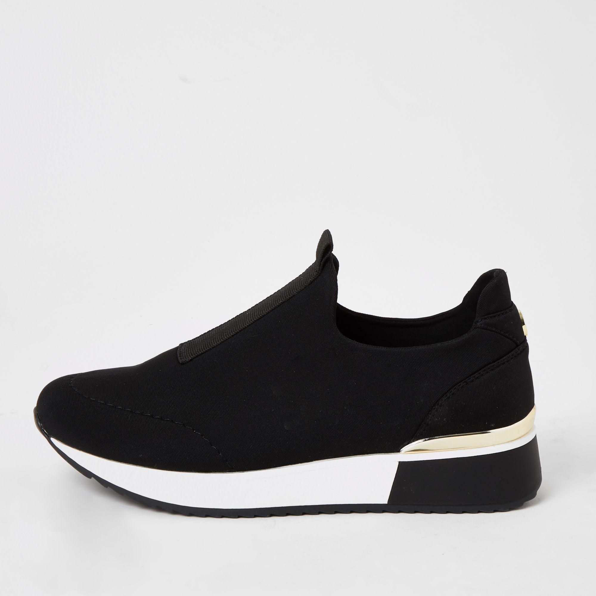 pull on black trainers