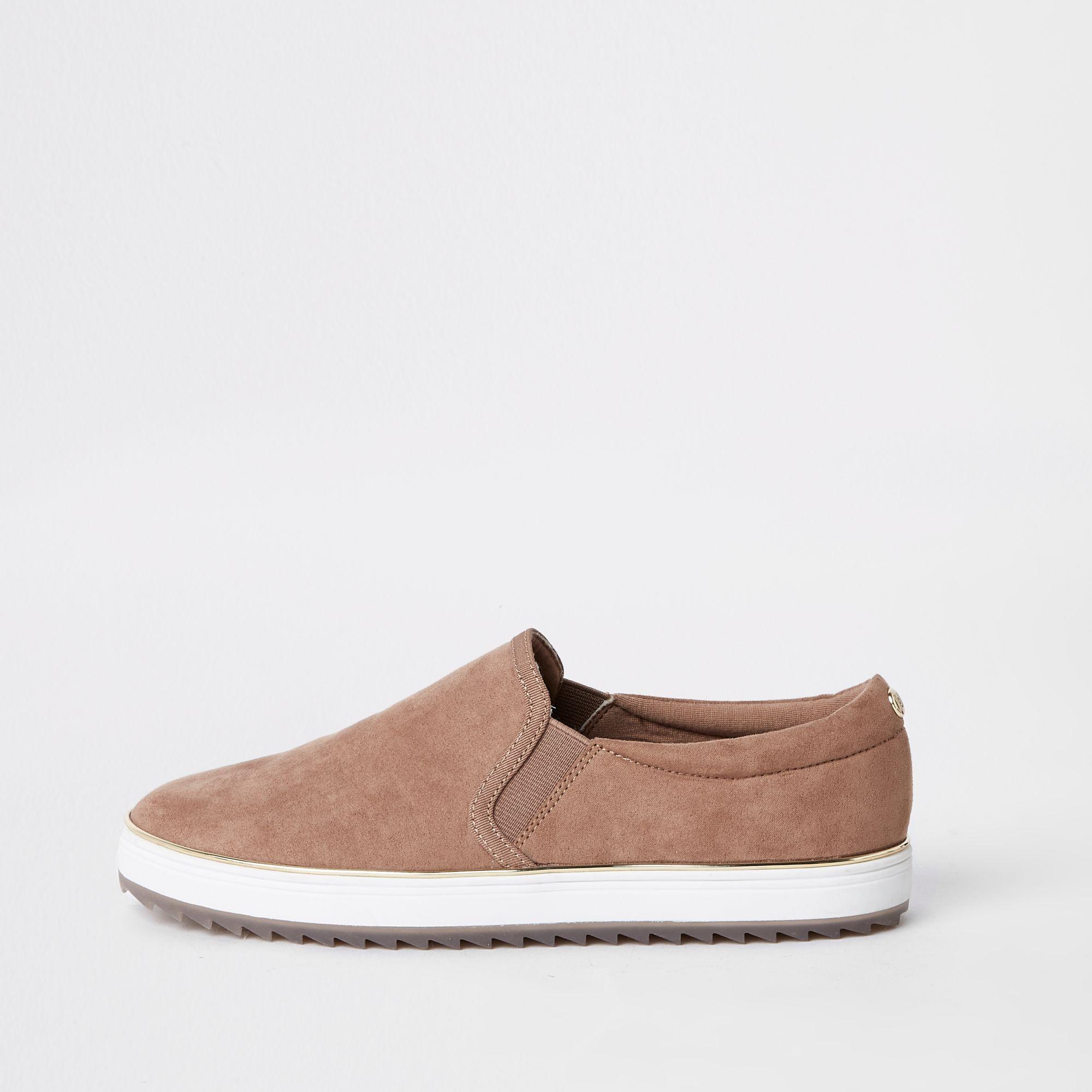 river island slip on trainers