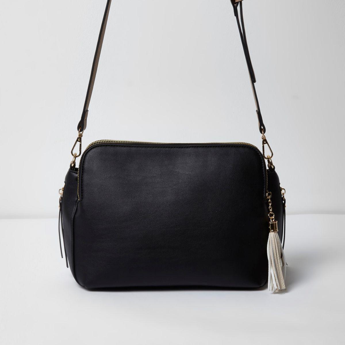 Lyst River Island Black Tassel Cross Body Bag in Black