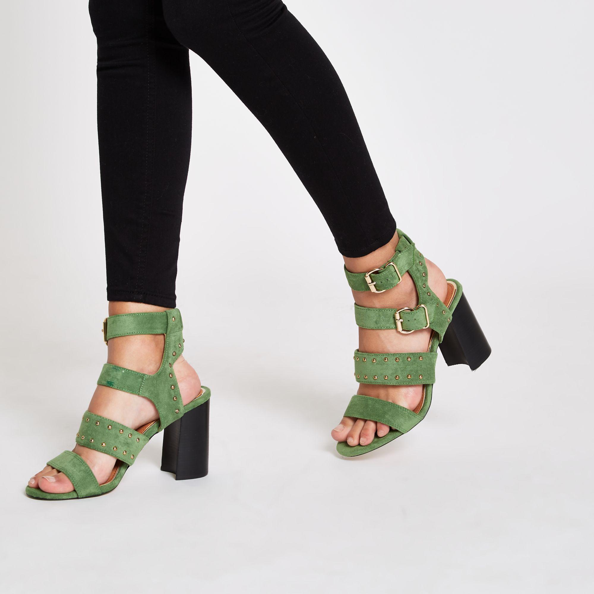lime green wide fit sandals