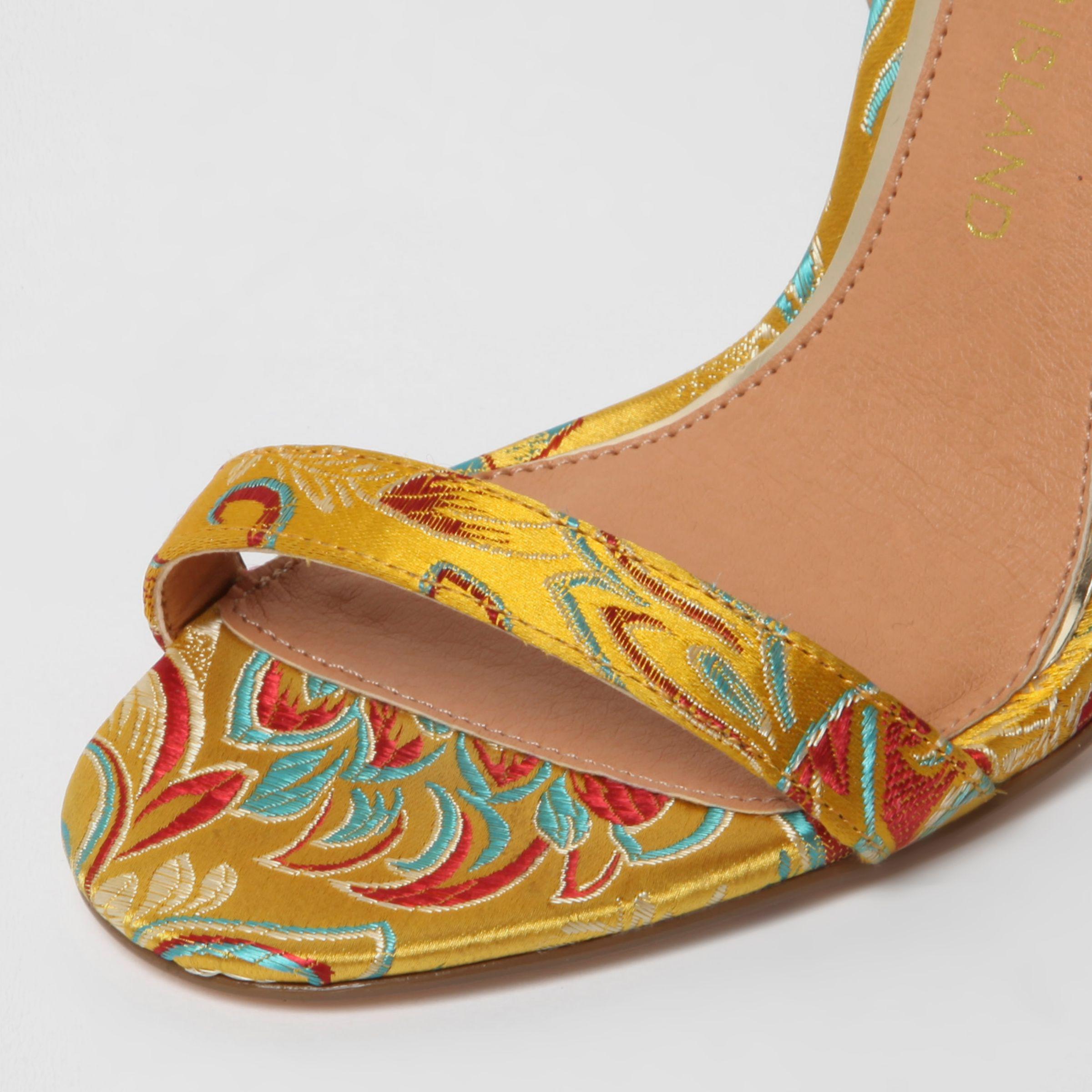 yellow floral sandals