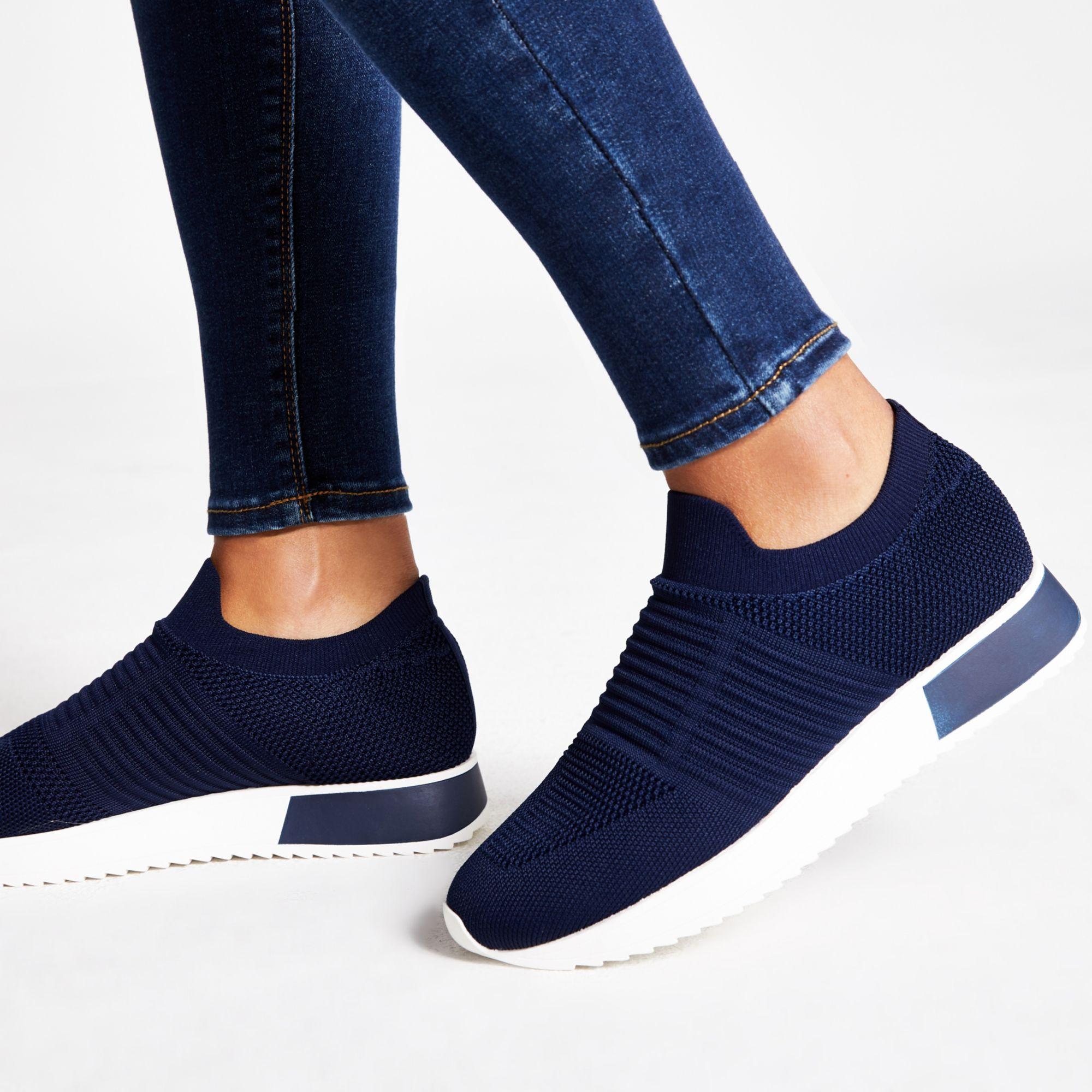 River island knitted trainers clearance
