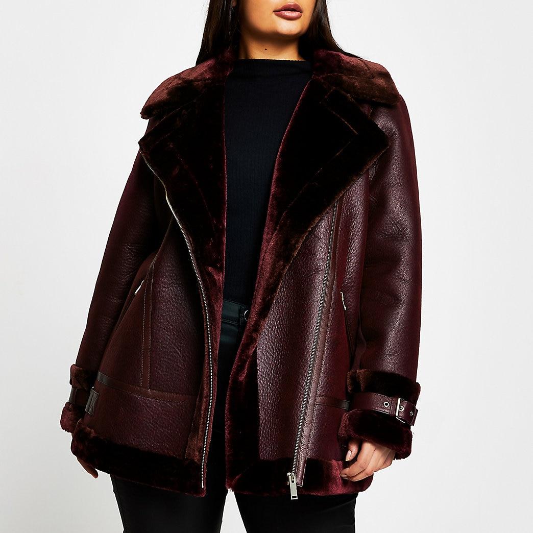 oversized shearling aviator jacket