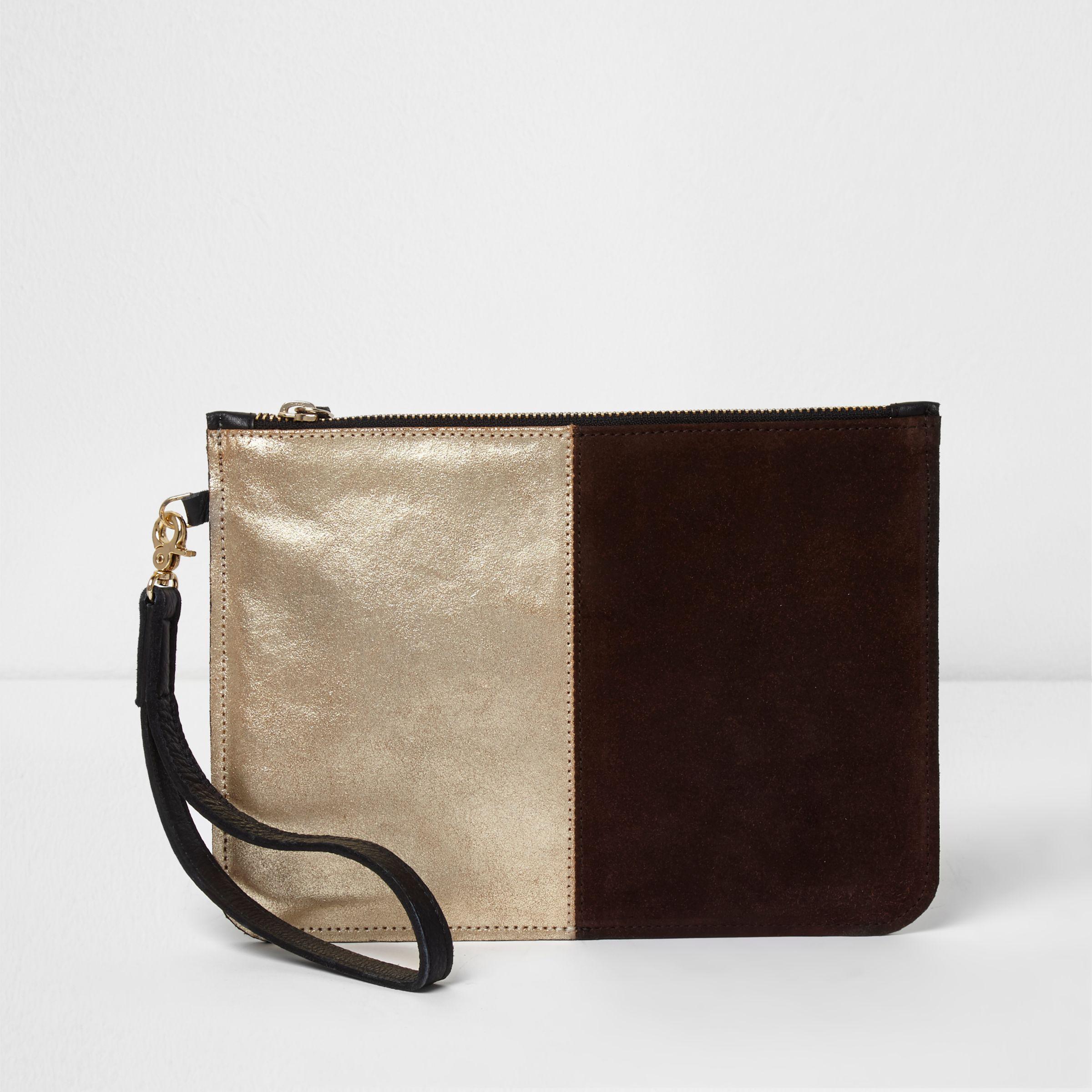 yellow clutch bag river island