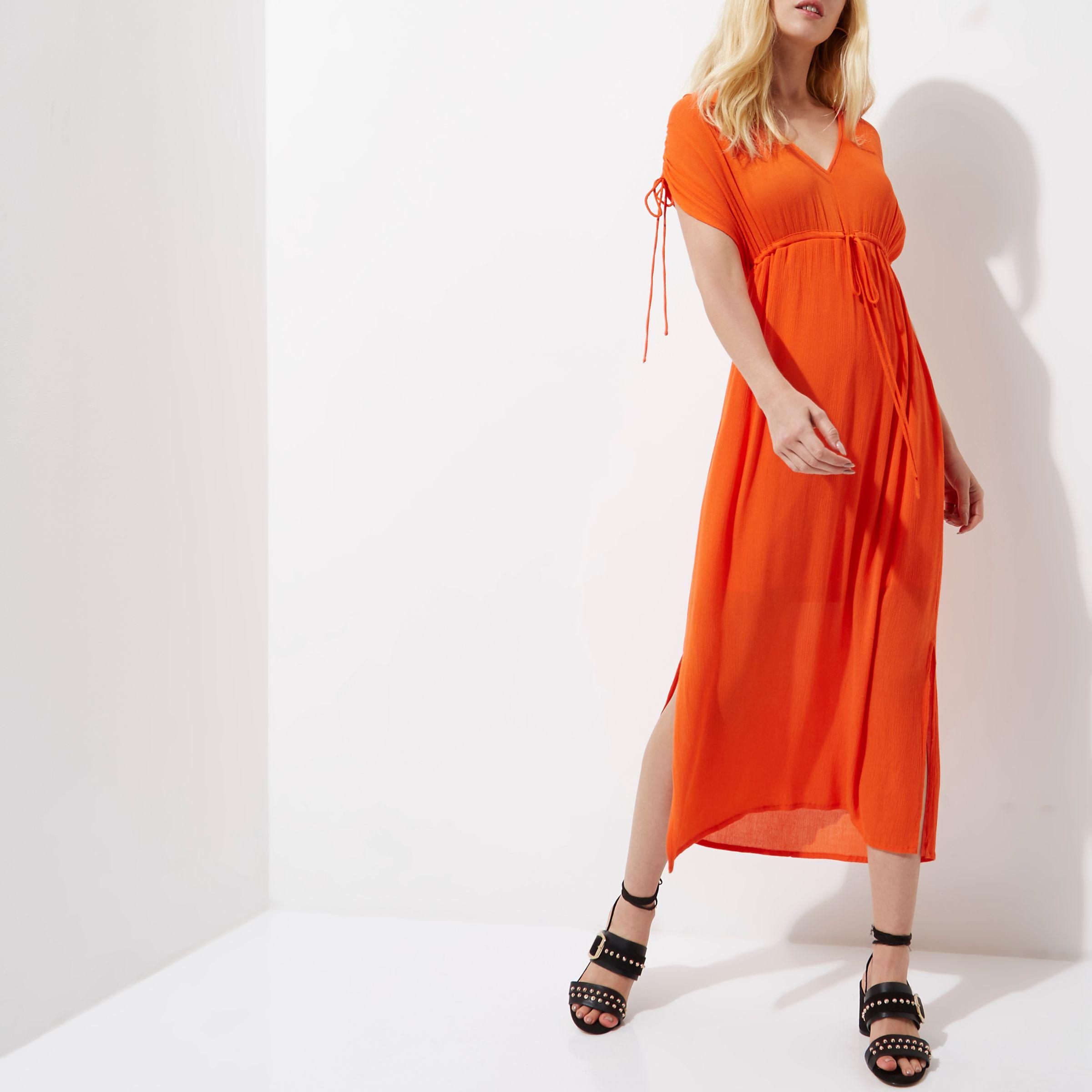 River island orange maxi dress Clearance