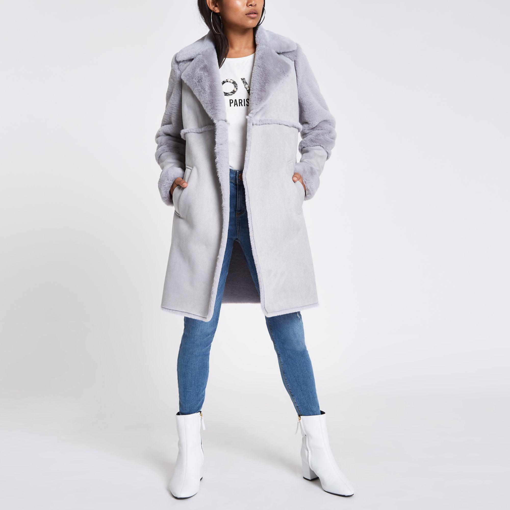 longline grey coat