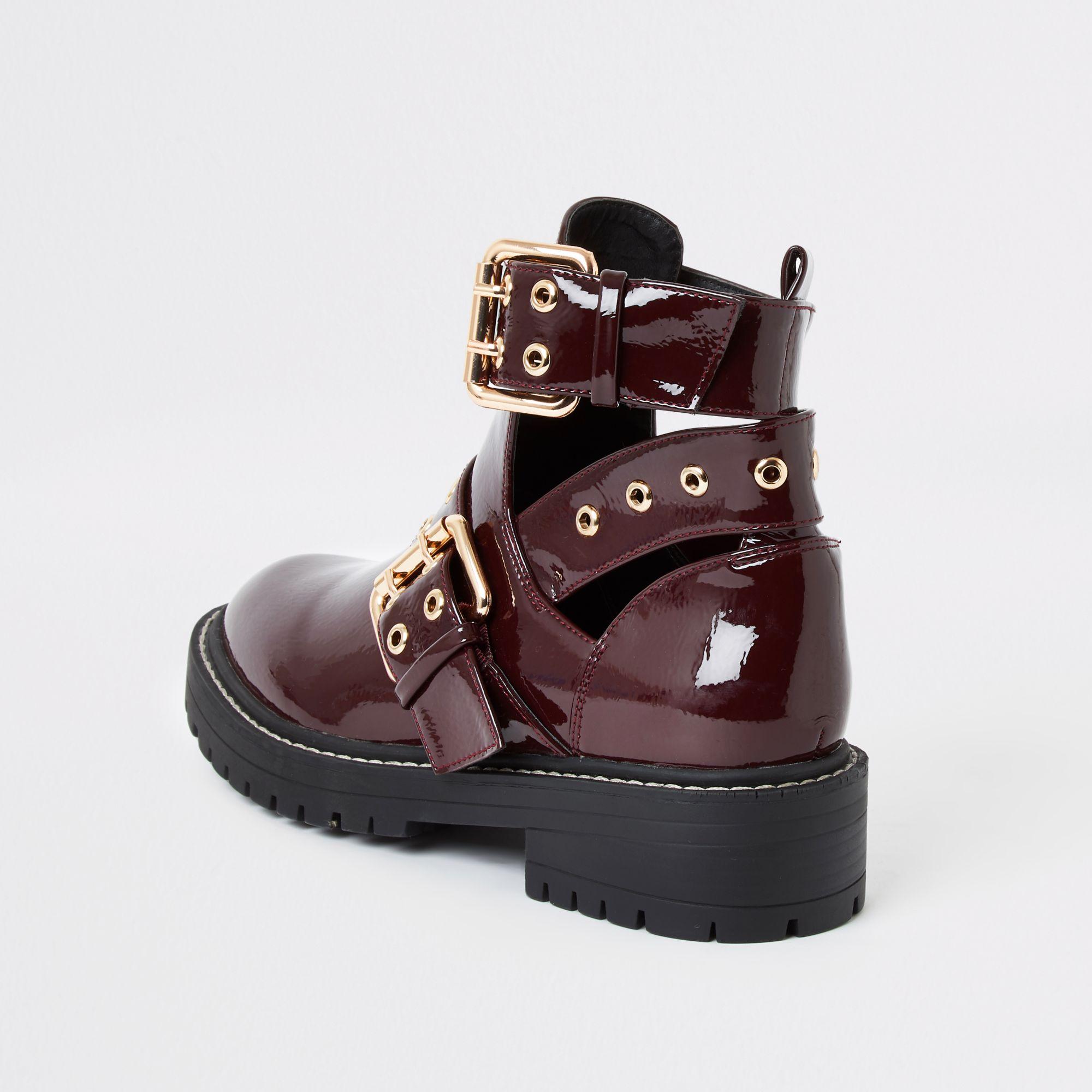 wide fit cut out ankle boots