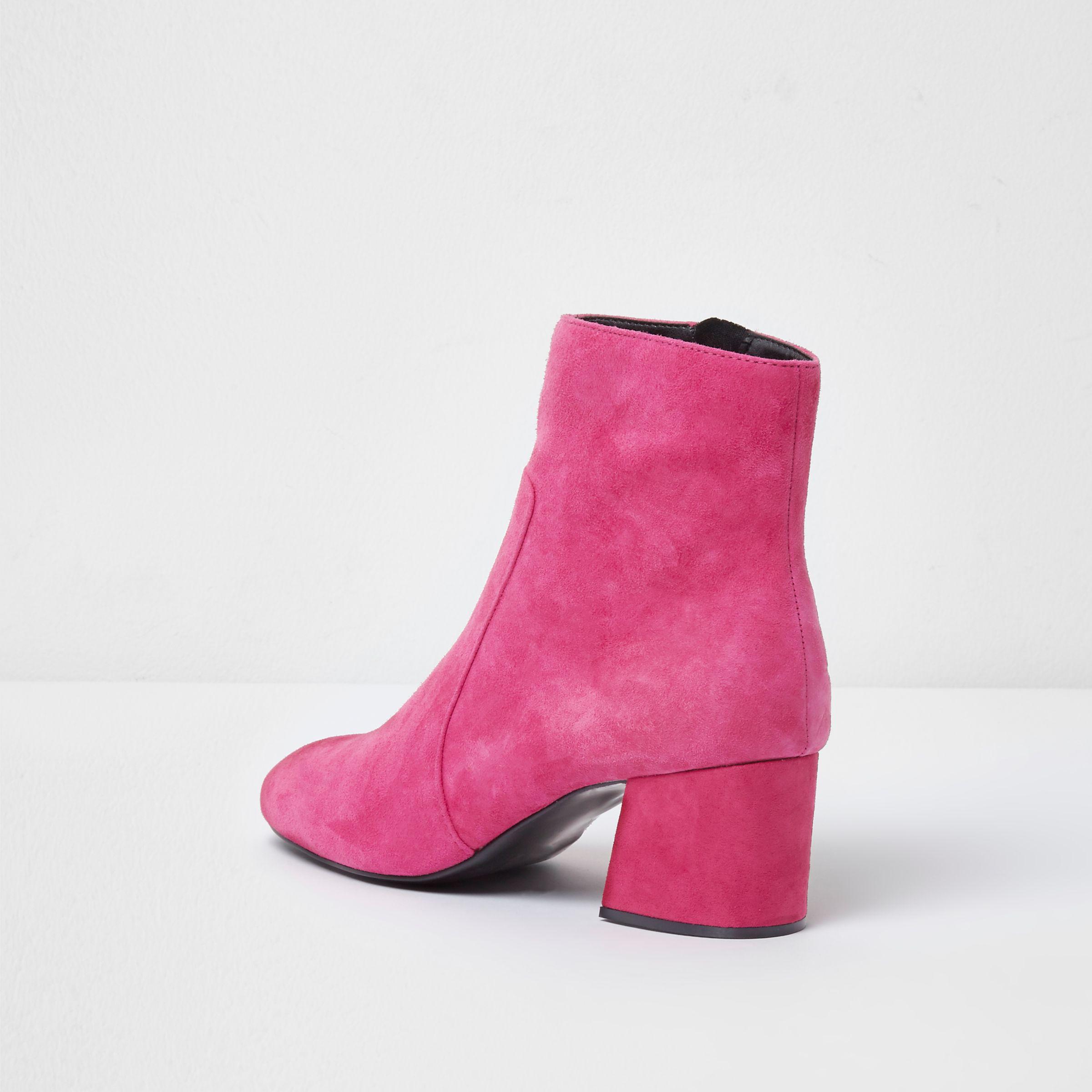 PINKY ~ STUDDED SUEDE PEEP-TOE ANKLE BOOT IN BLACK 